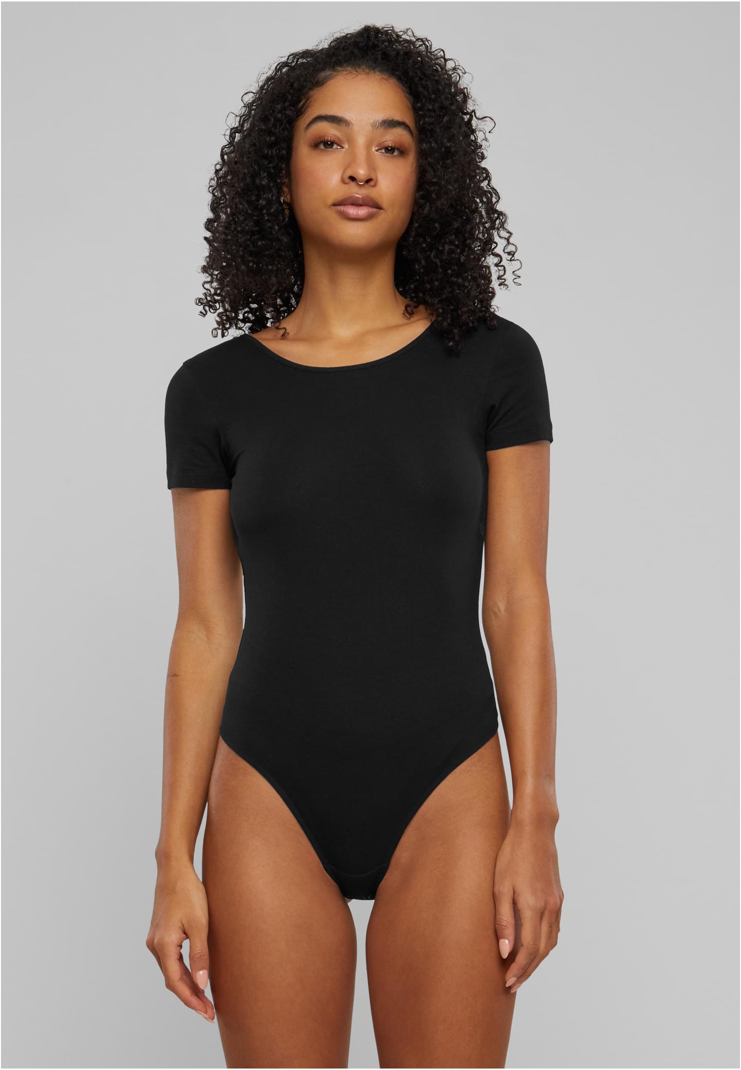 Ladies Organic Stretch Jersey Body 2-Pack | black+black