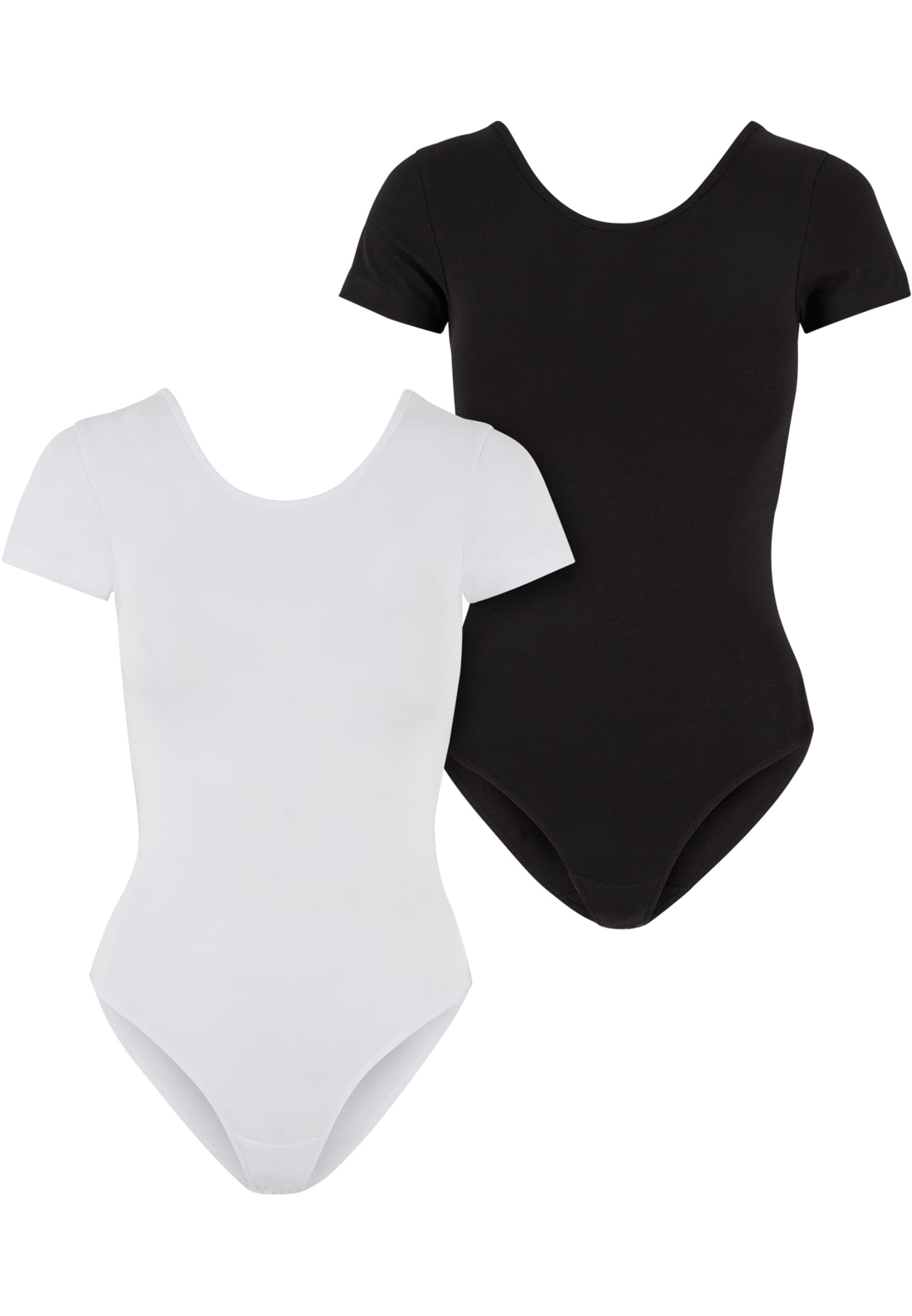 Ladies Organic Stretch Jersey Body 2-Pack | white+black