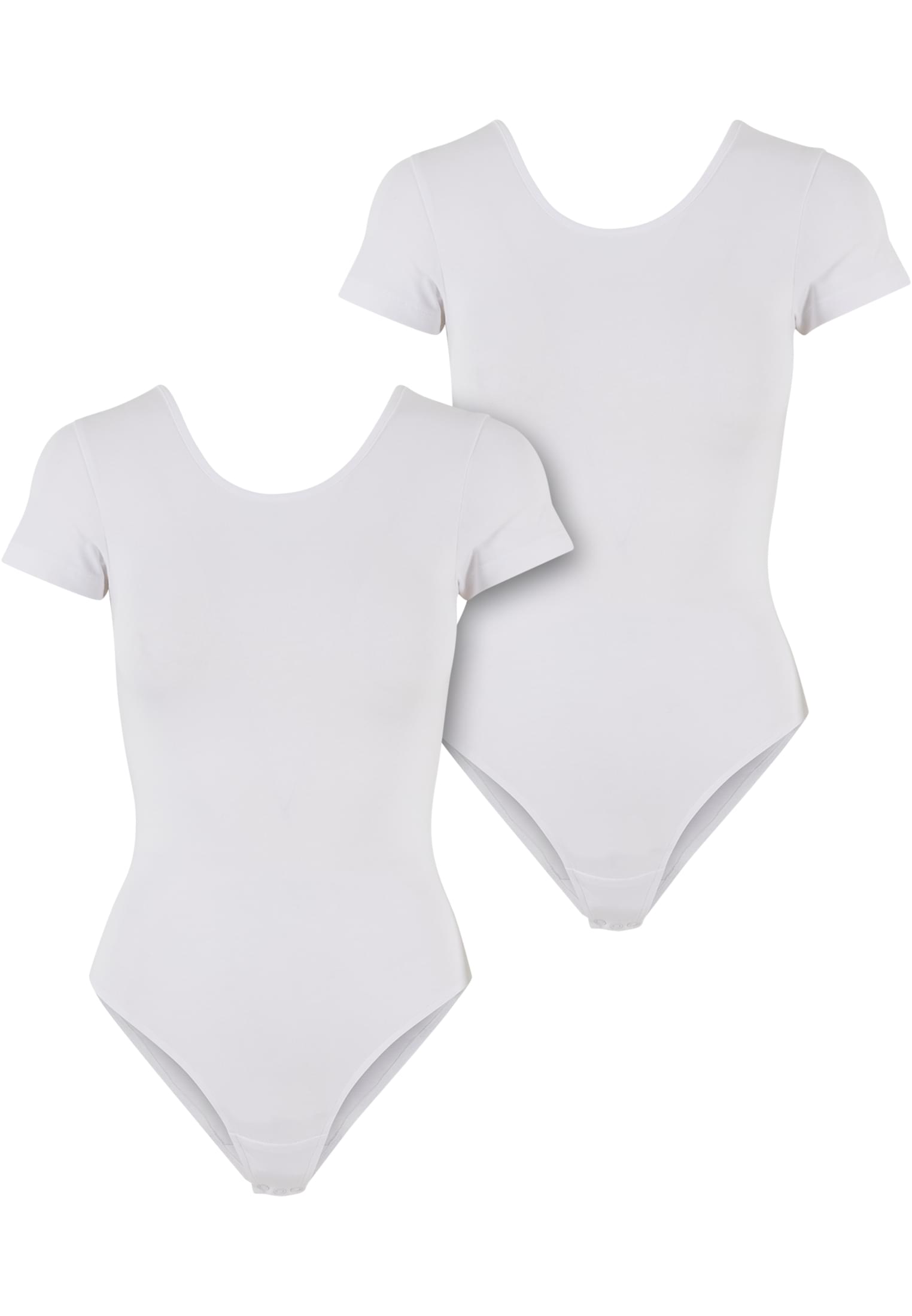 Ladies Organic Stretch Jersey Body 2-Pack | white+white