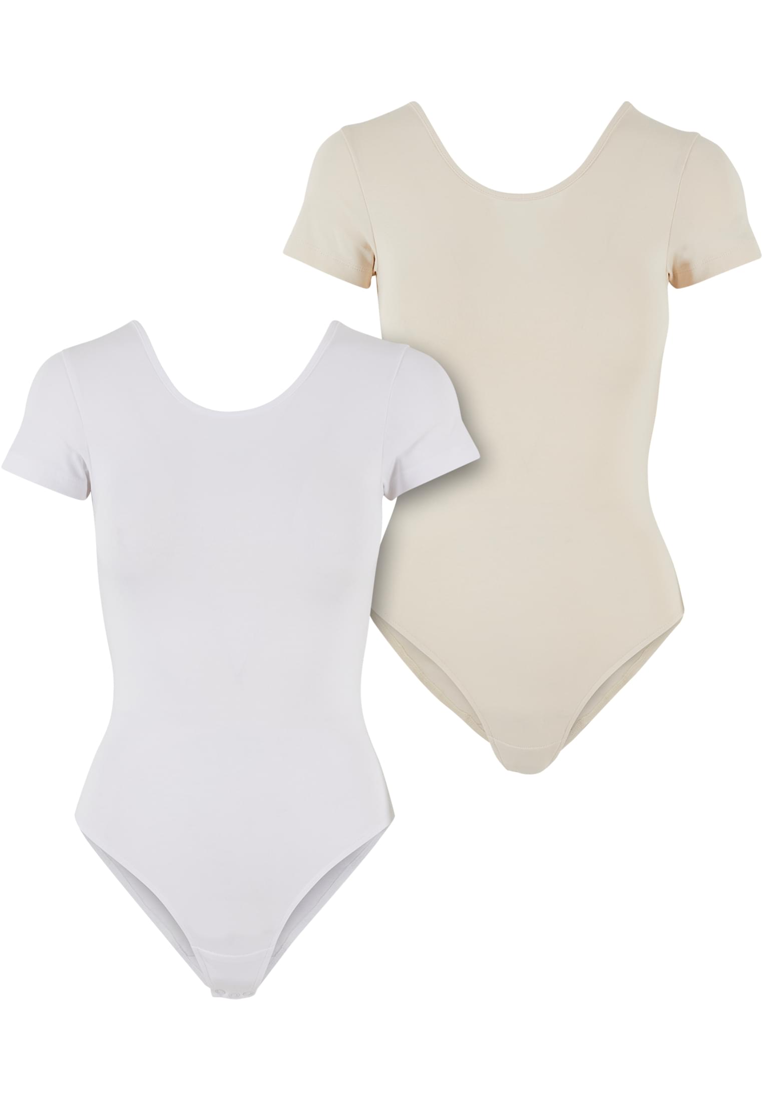 Ladies Organic Stretch Jersey Body 2-Pack | white+whitesand