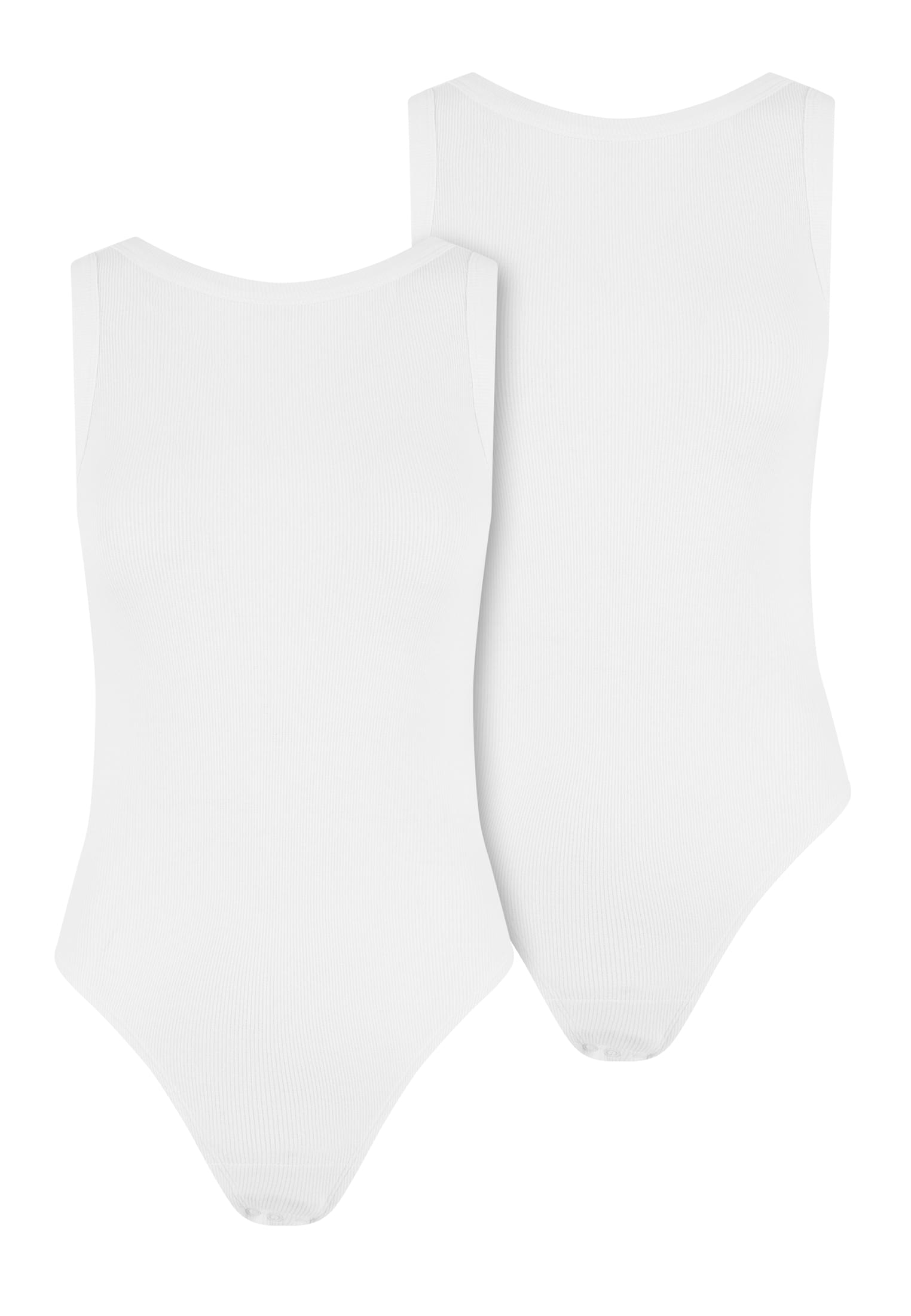 Ladies Rib Tank Body 2-Pack | white+white