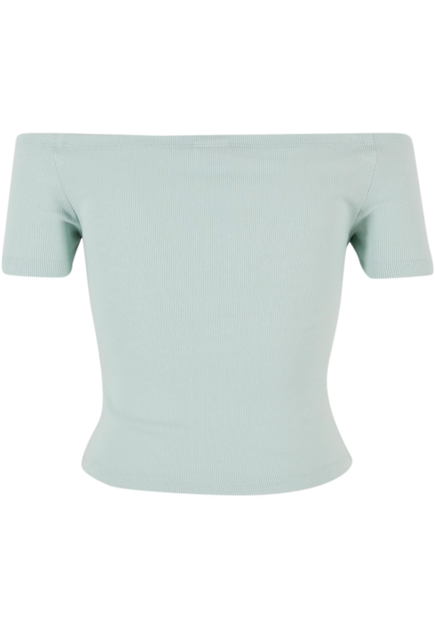 Ladies Organic Off Shoulder Rib Tee | frostmint