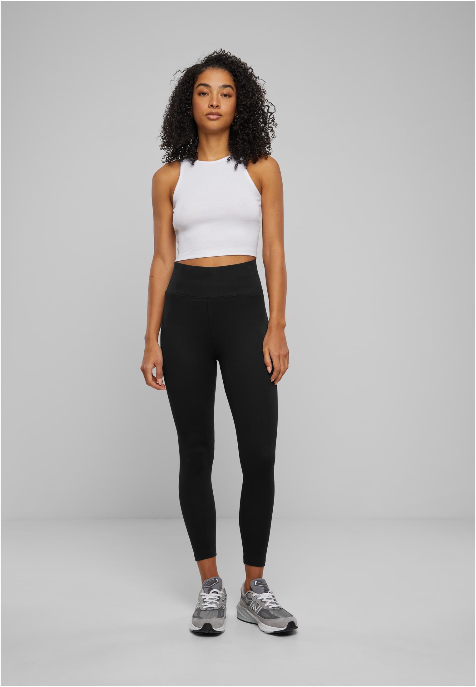 Ladies Organic Cropped Rib Top | white