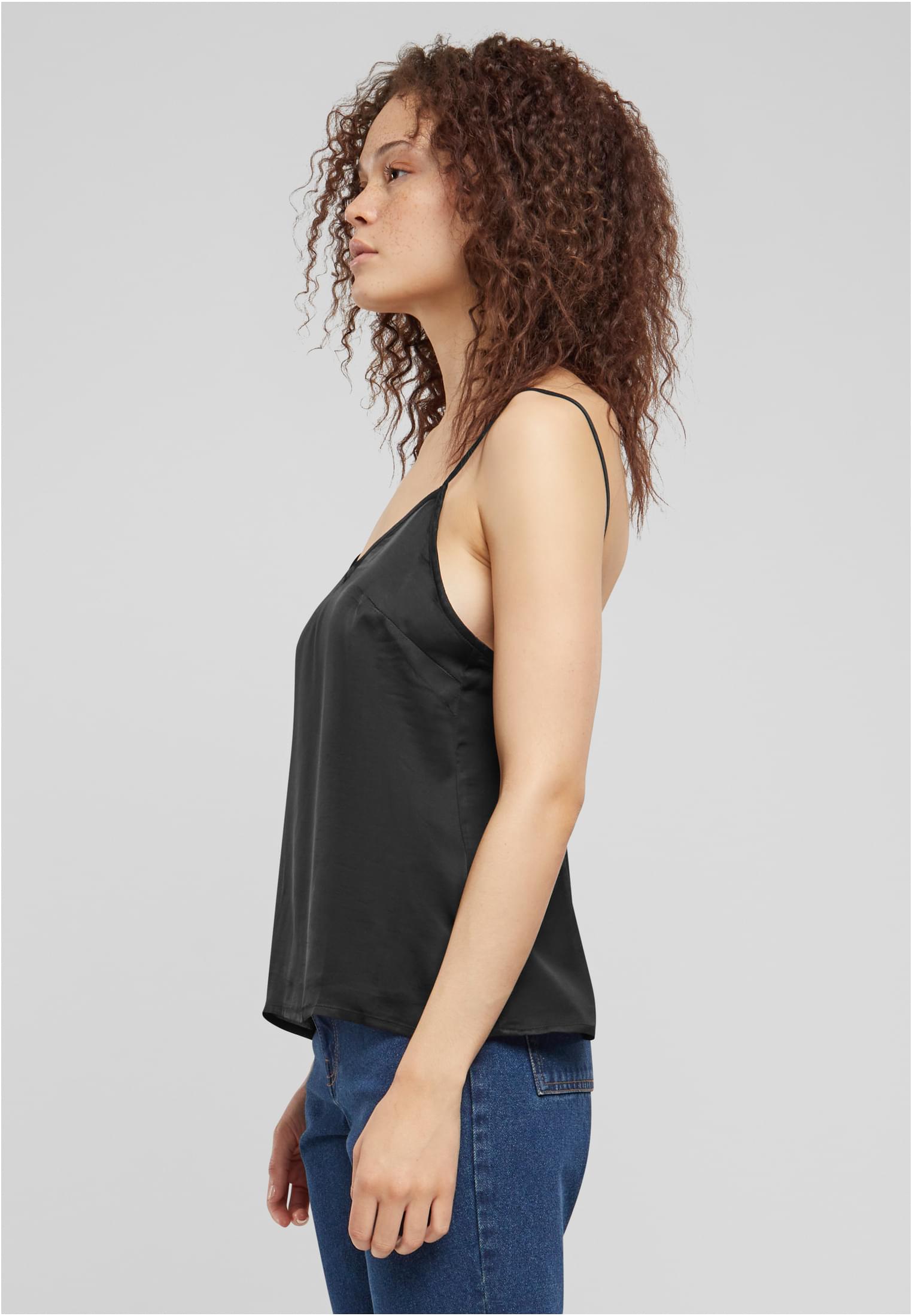 Ladies Viscose Satin Slip Top | black