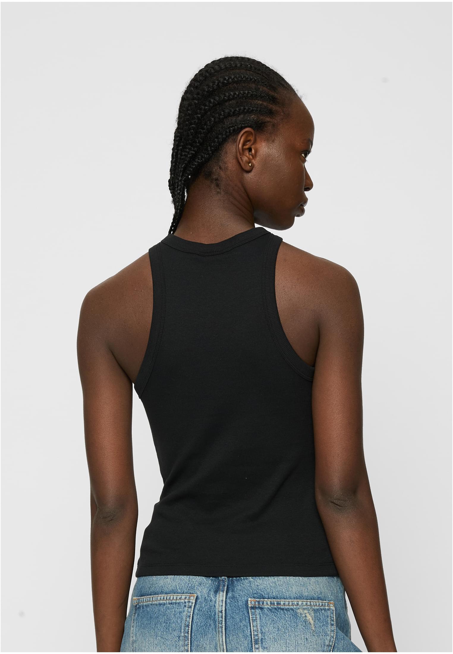 Ladies Racer Back Rib Top 2-Pack | black+black