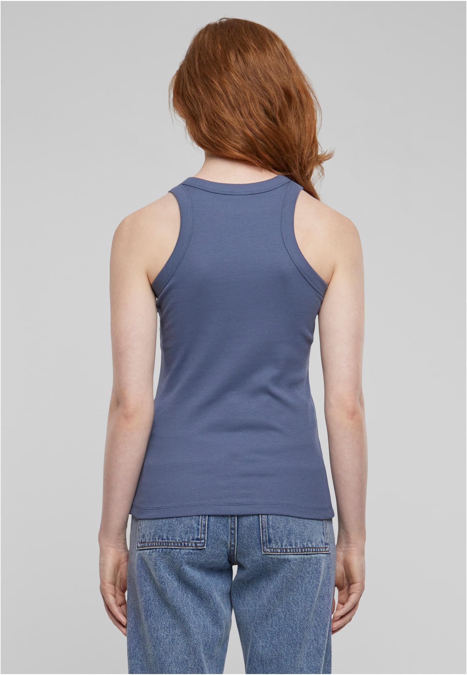 Ladies Racer Back Rib Top | vintageblue