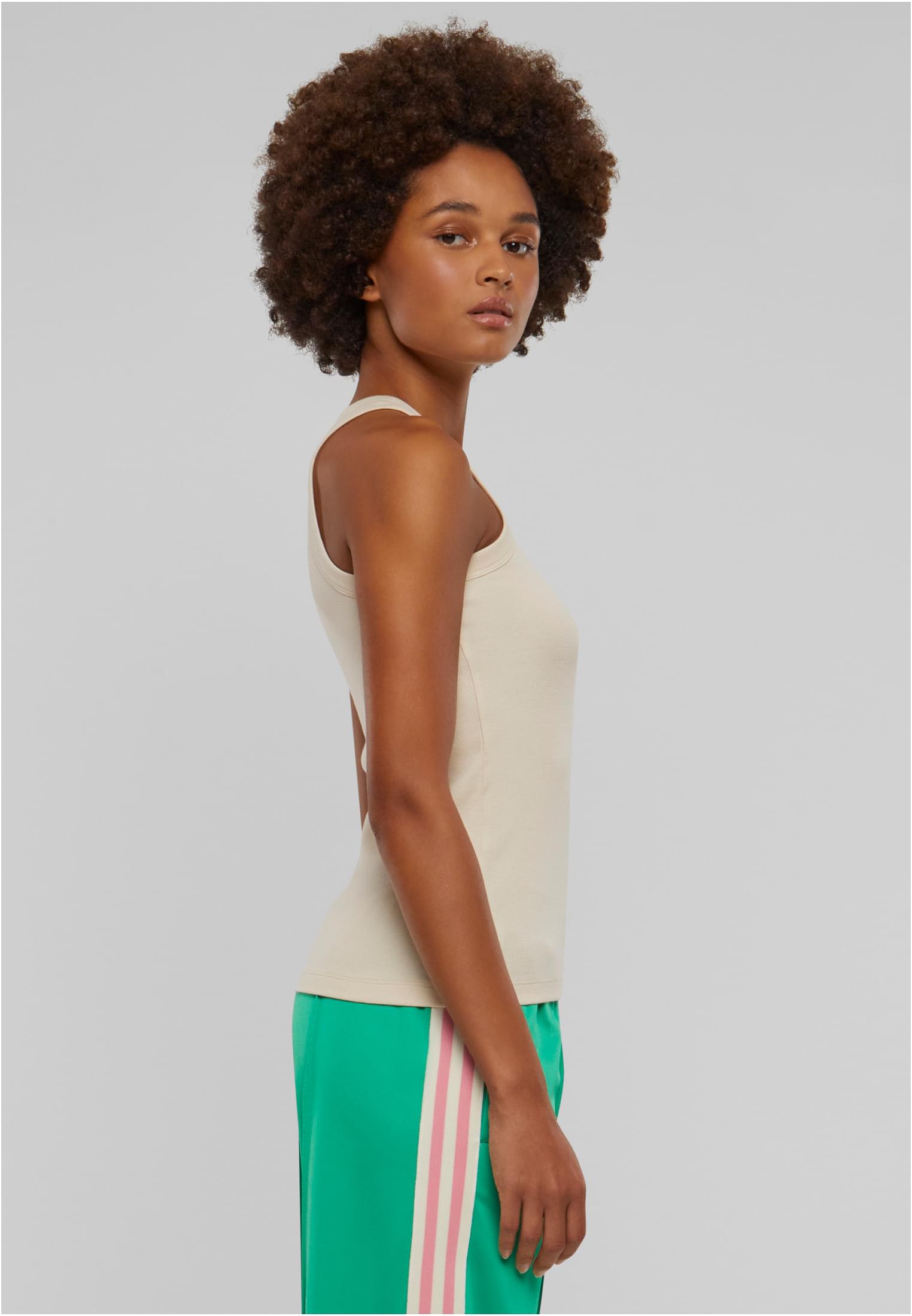 Ladies Racer Back Rib Top | whitesand