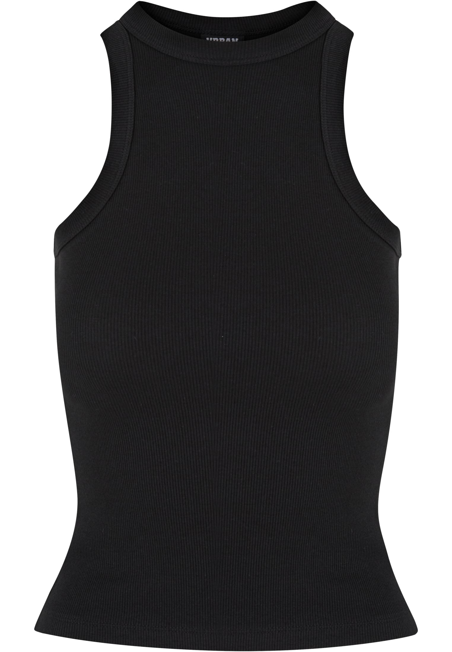 Ladies Racer Back Rib Top | black