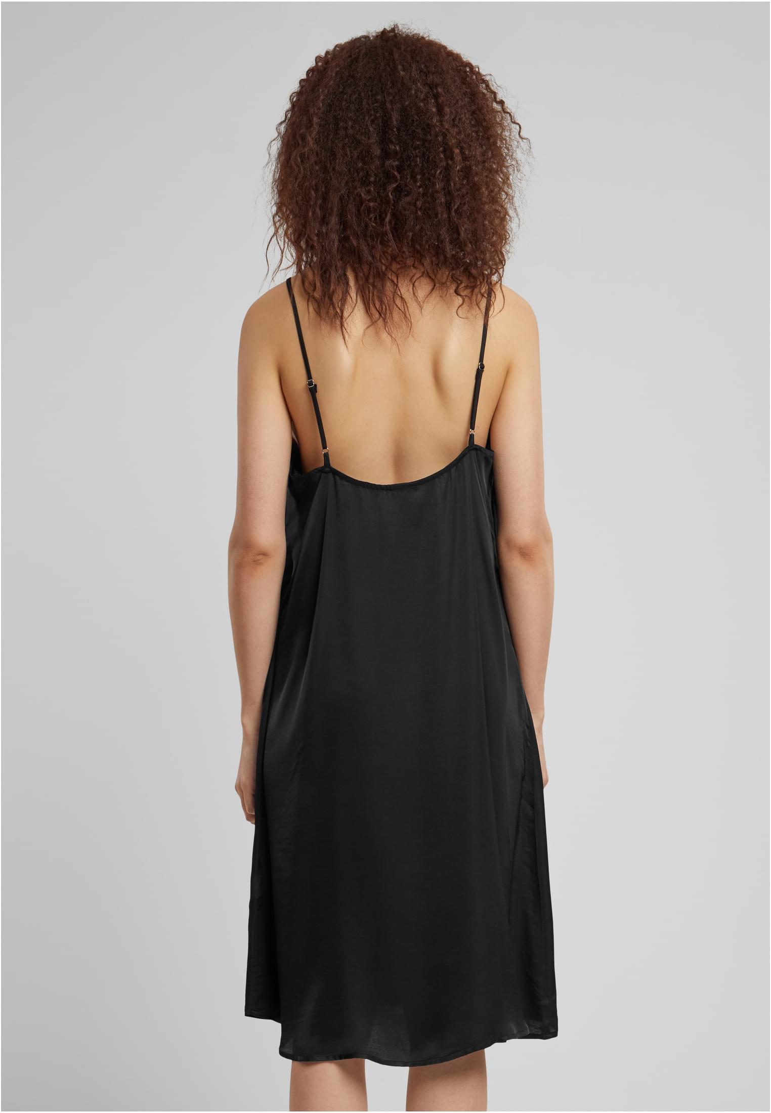 Ladies Viscose Satin Slip Dress | black