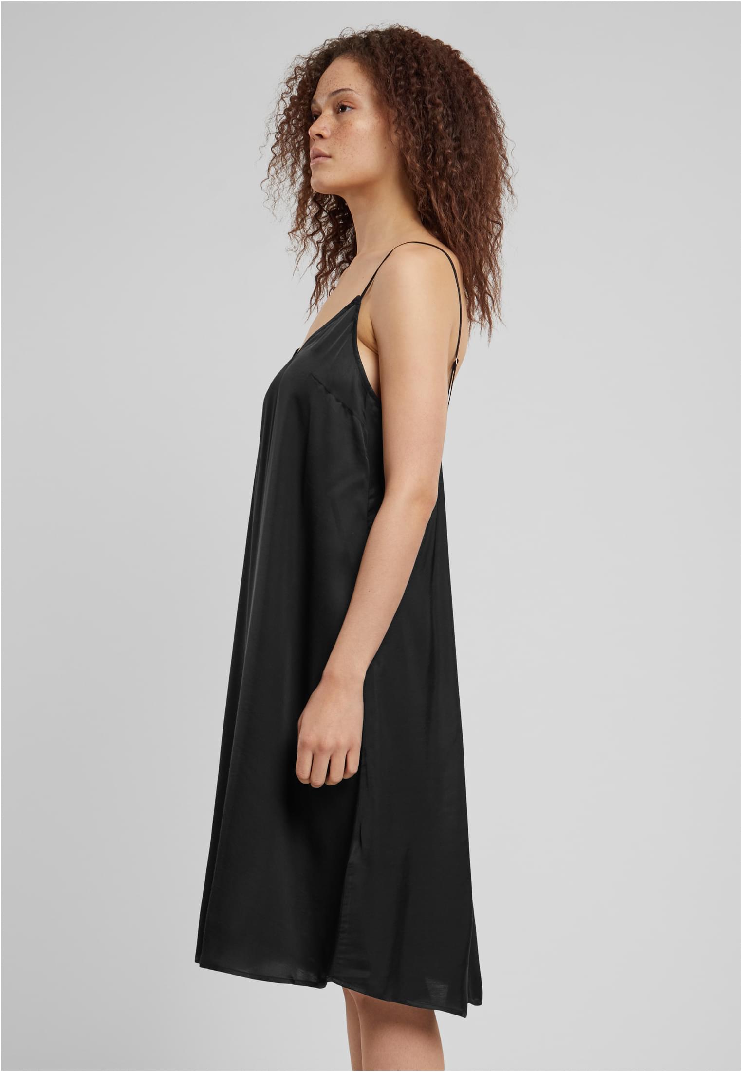 Ladies Viscose Satin Slip Dress | black