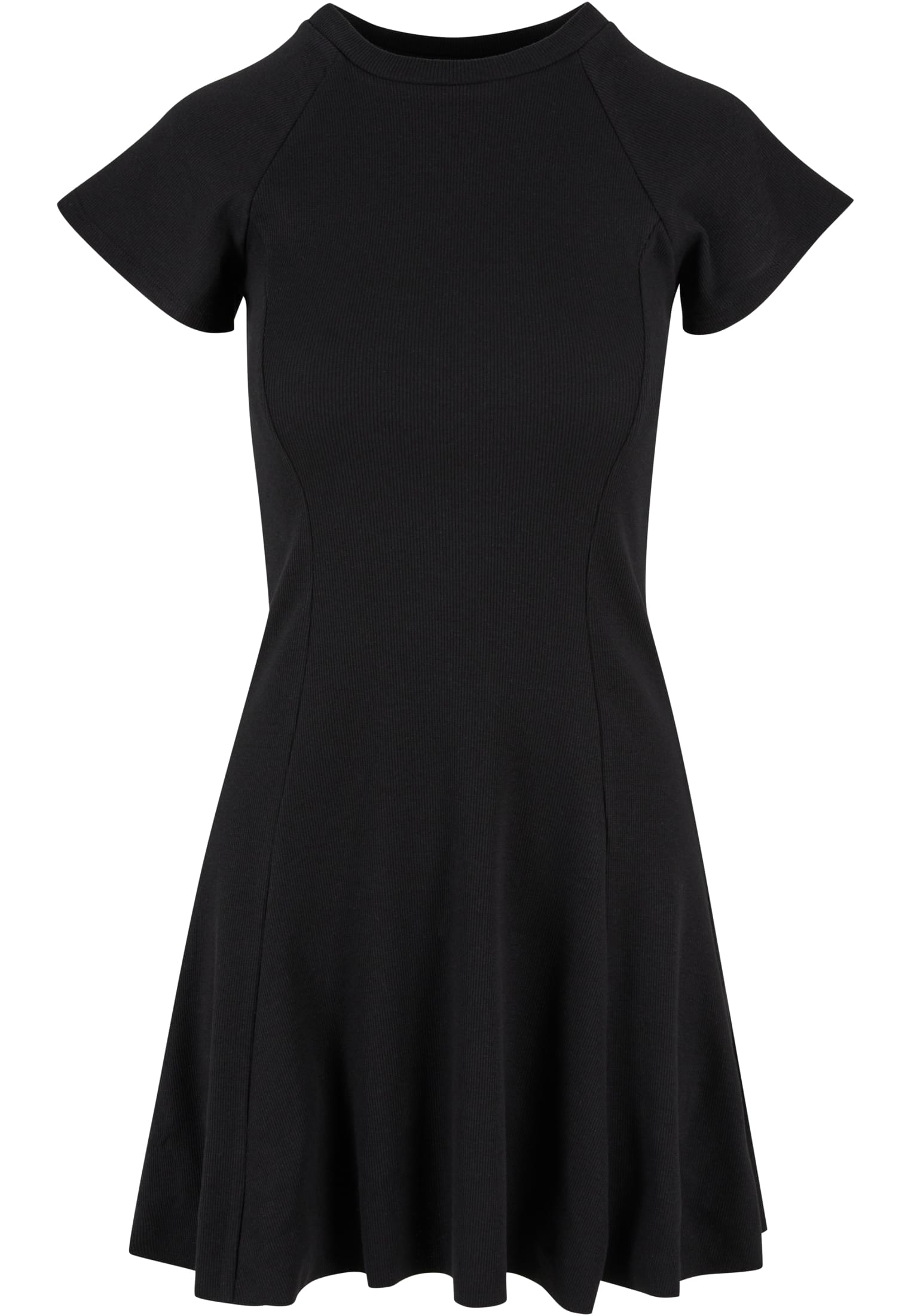 Ladies Skater Rib Dress | black