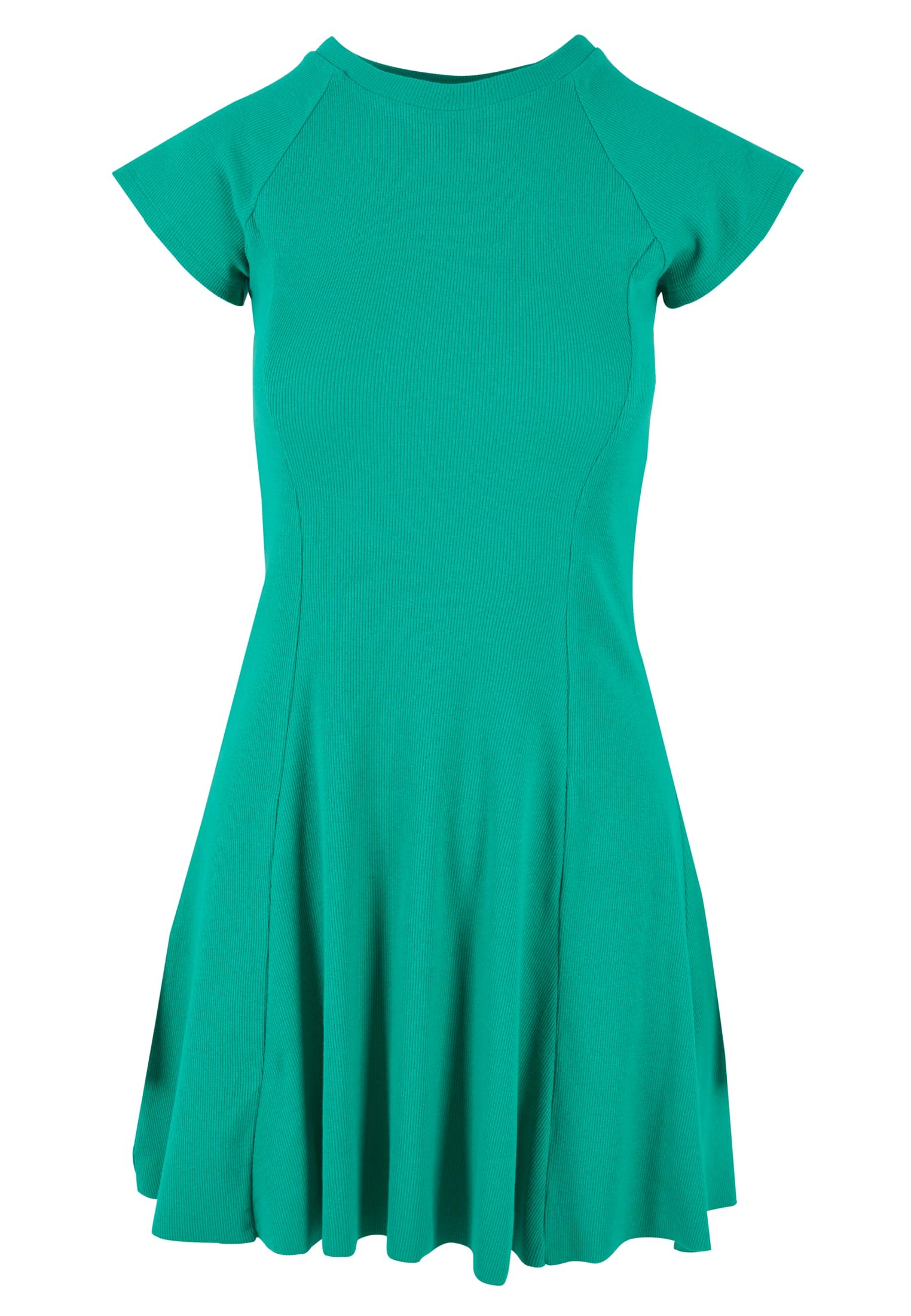 Ladies Skater Rib Dress | ferngreen