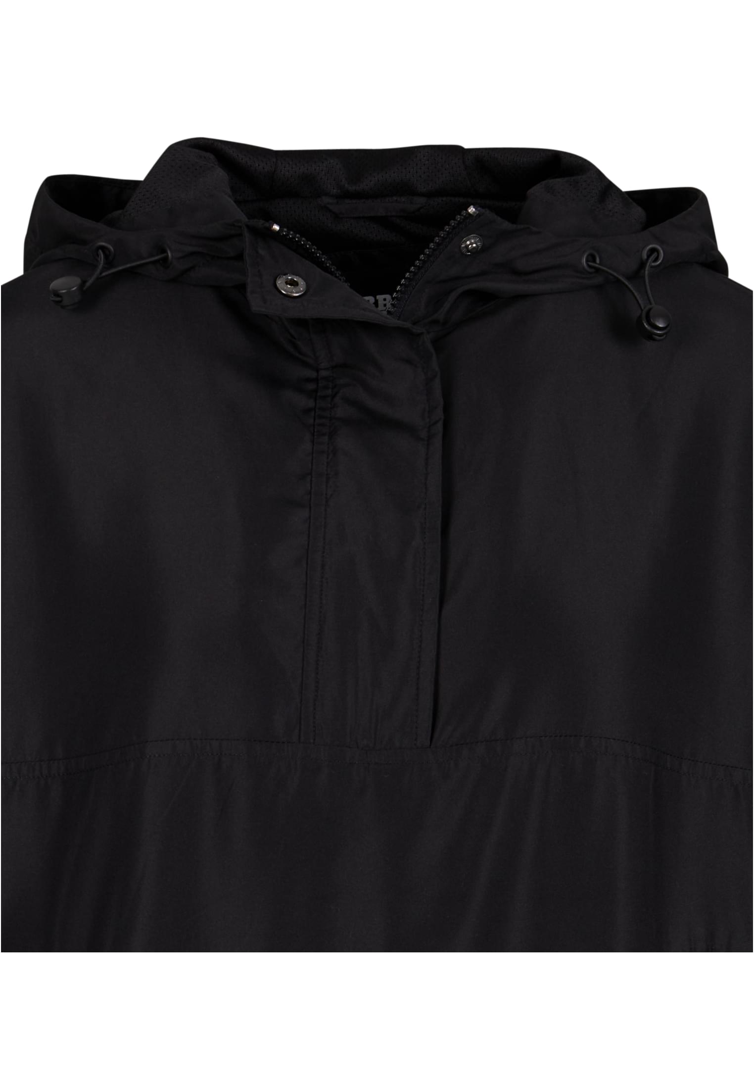 Ladies Recycled Oversized Pullover Jacket | black