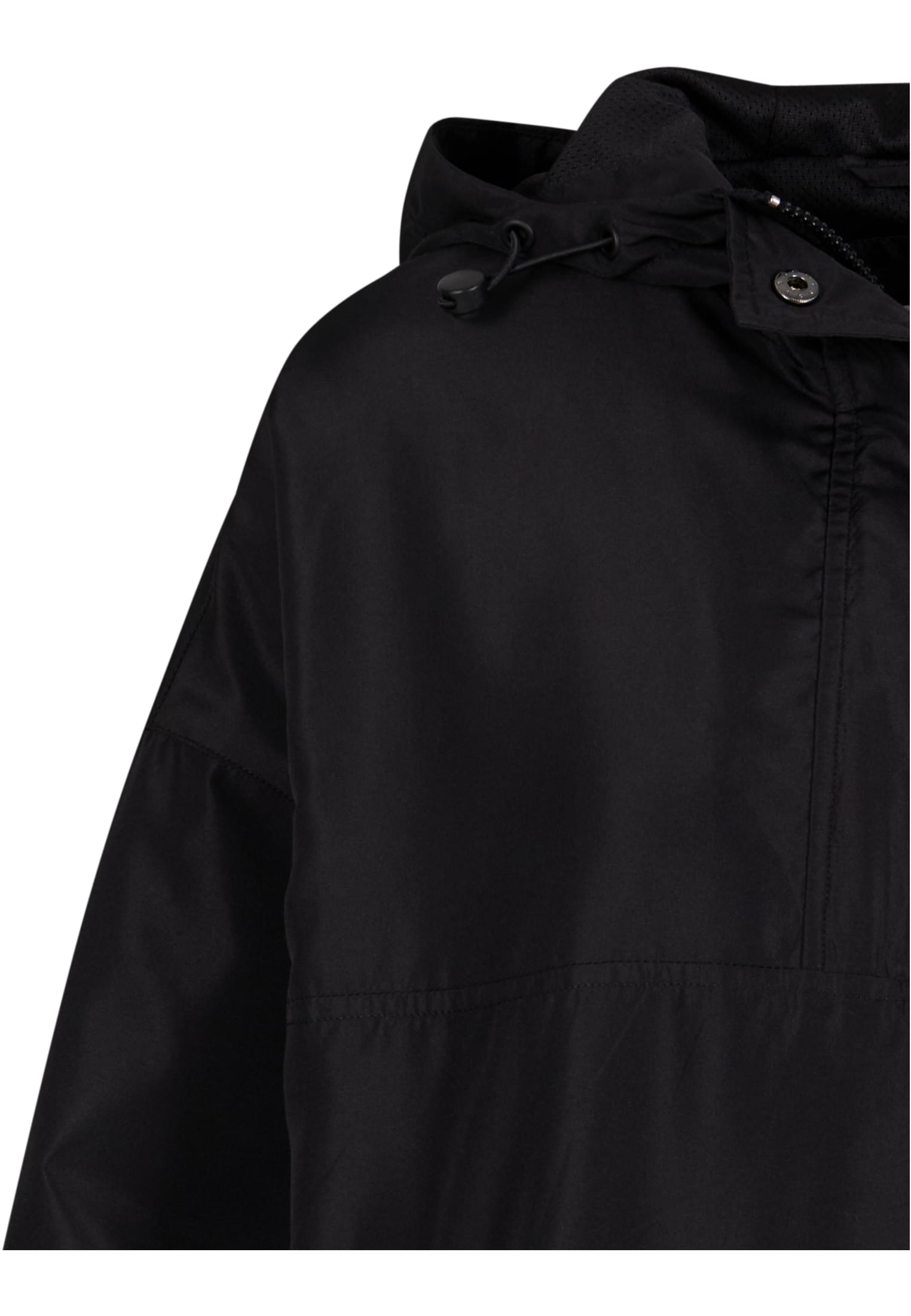 Ladies Recycled Oversized Pullover Jacket | black