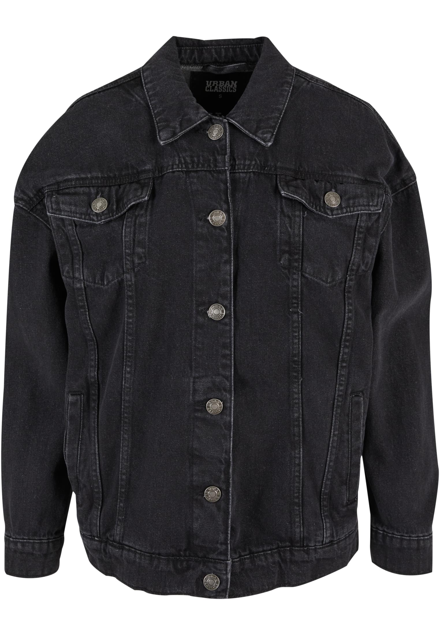 Ladies Oversized 90‘s Denim Jacket | black washed