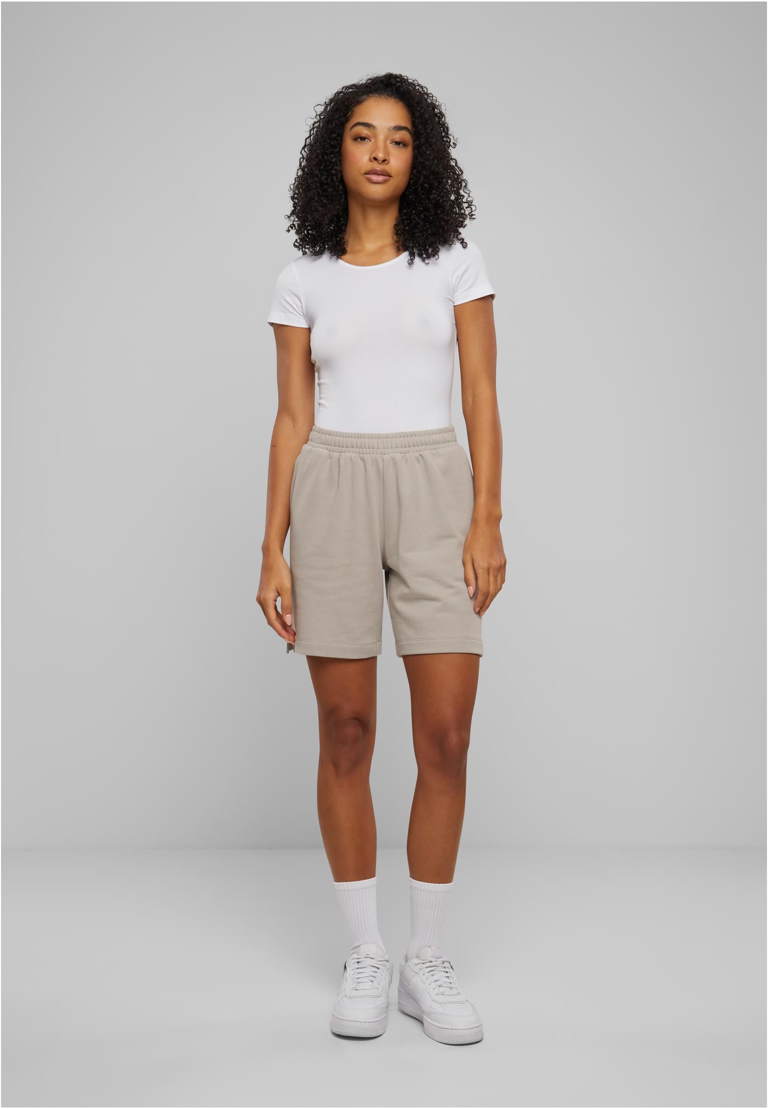 Ladies Organic Terry Bermuda Pants | cloud