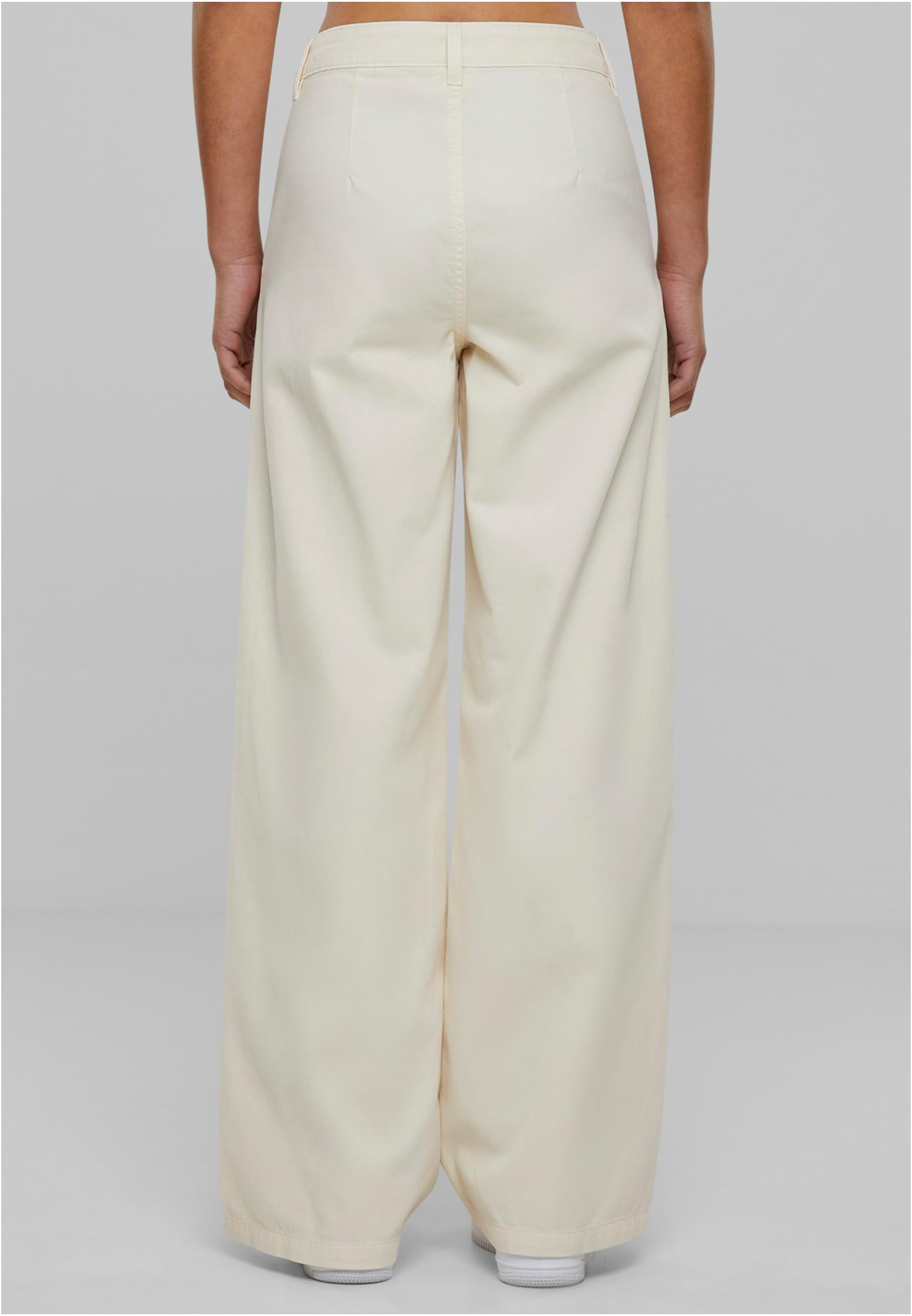 Ladies Organic Pleated Cotton Pants | whitesand