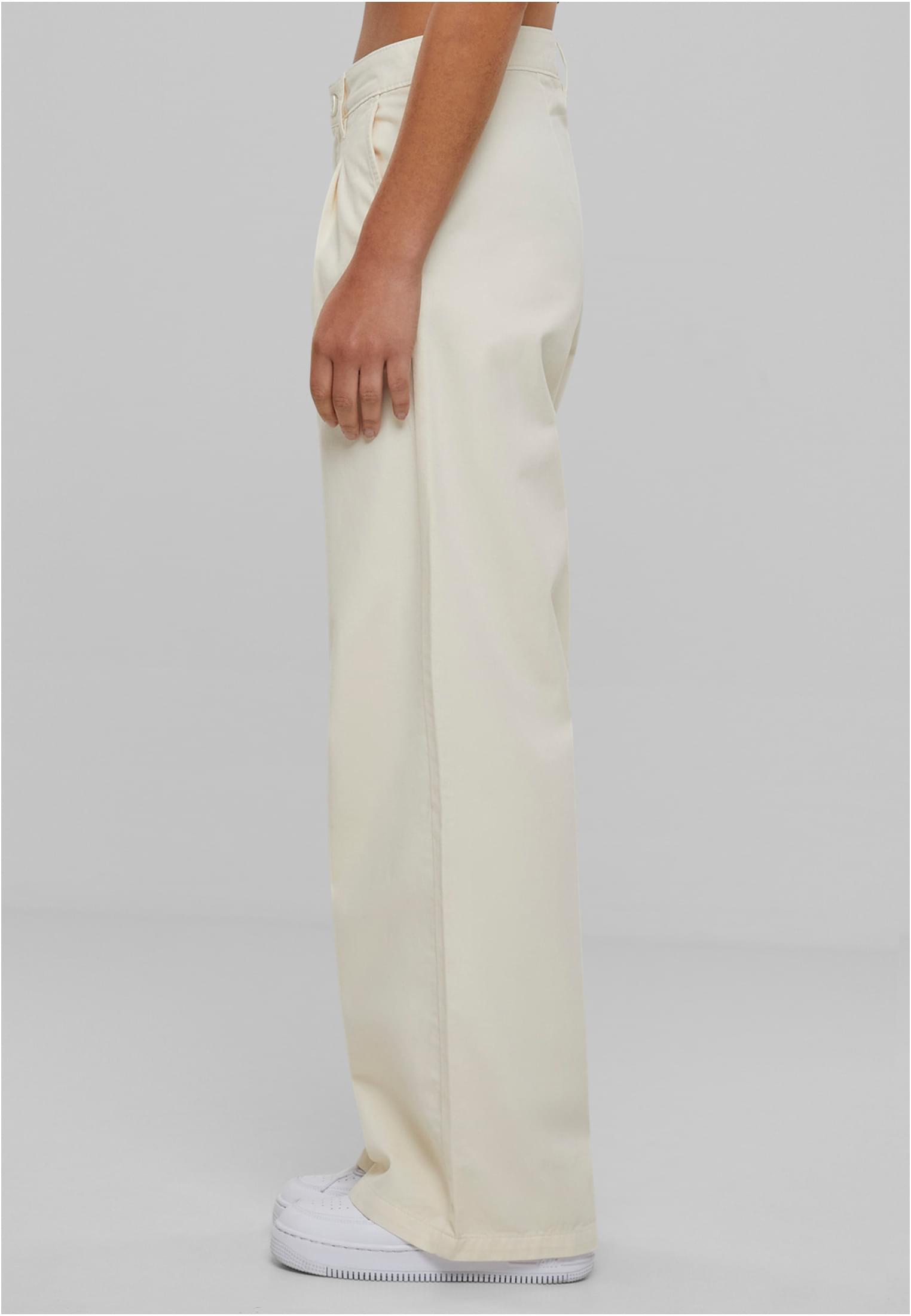 Ladies Organic Pleated Cotton Pants | whitesand