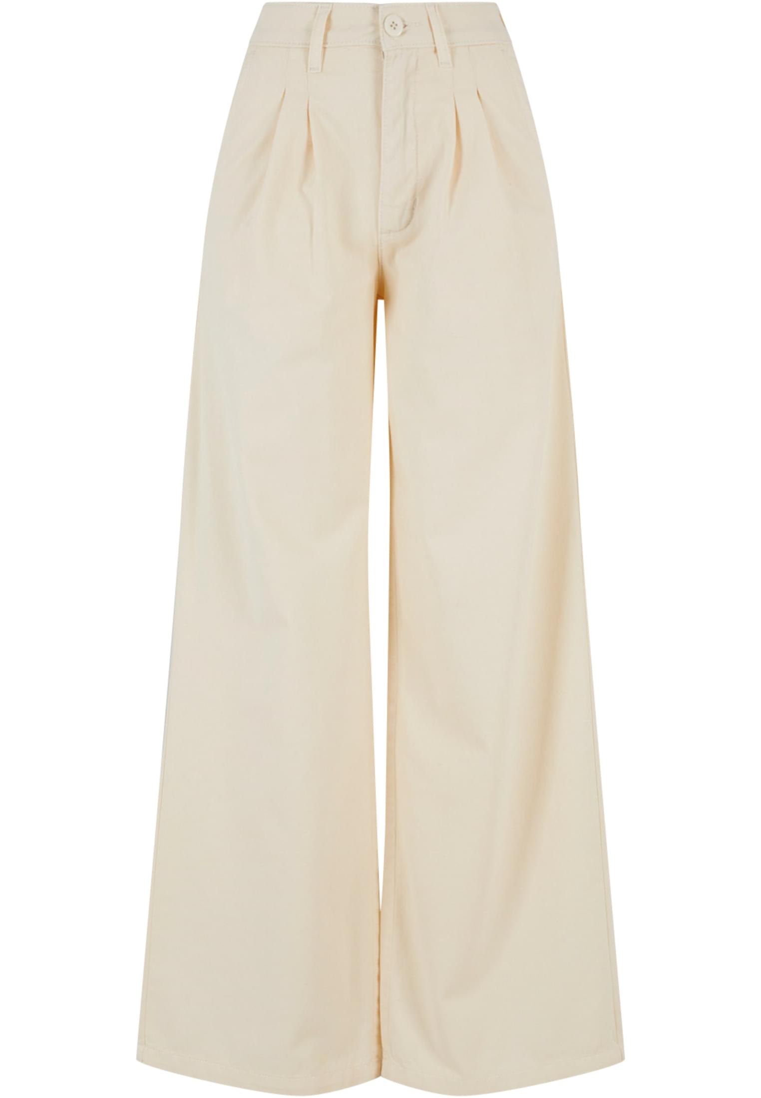 Ladies Organic Pleated Cotton Pants | whitesand