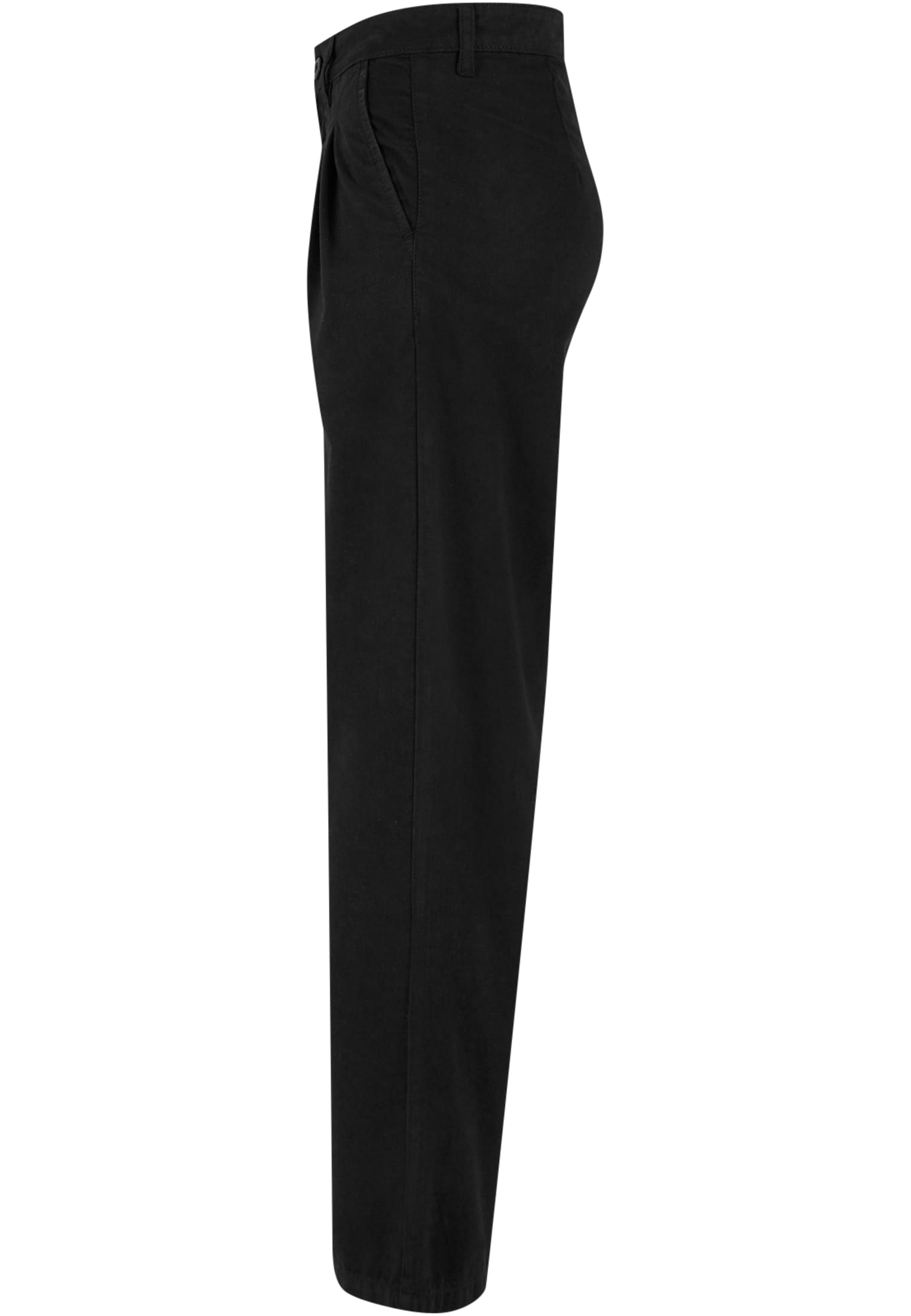 Ladies Organic Pleated Cotton Pants | black