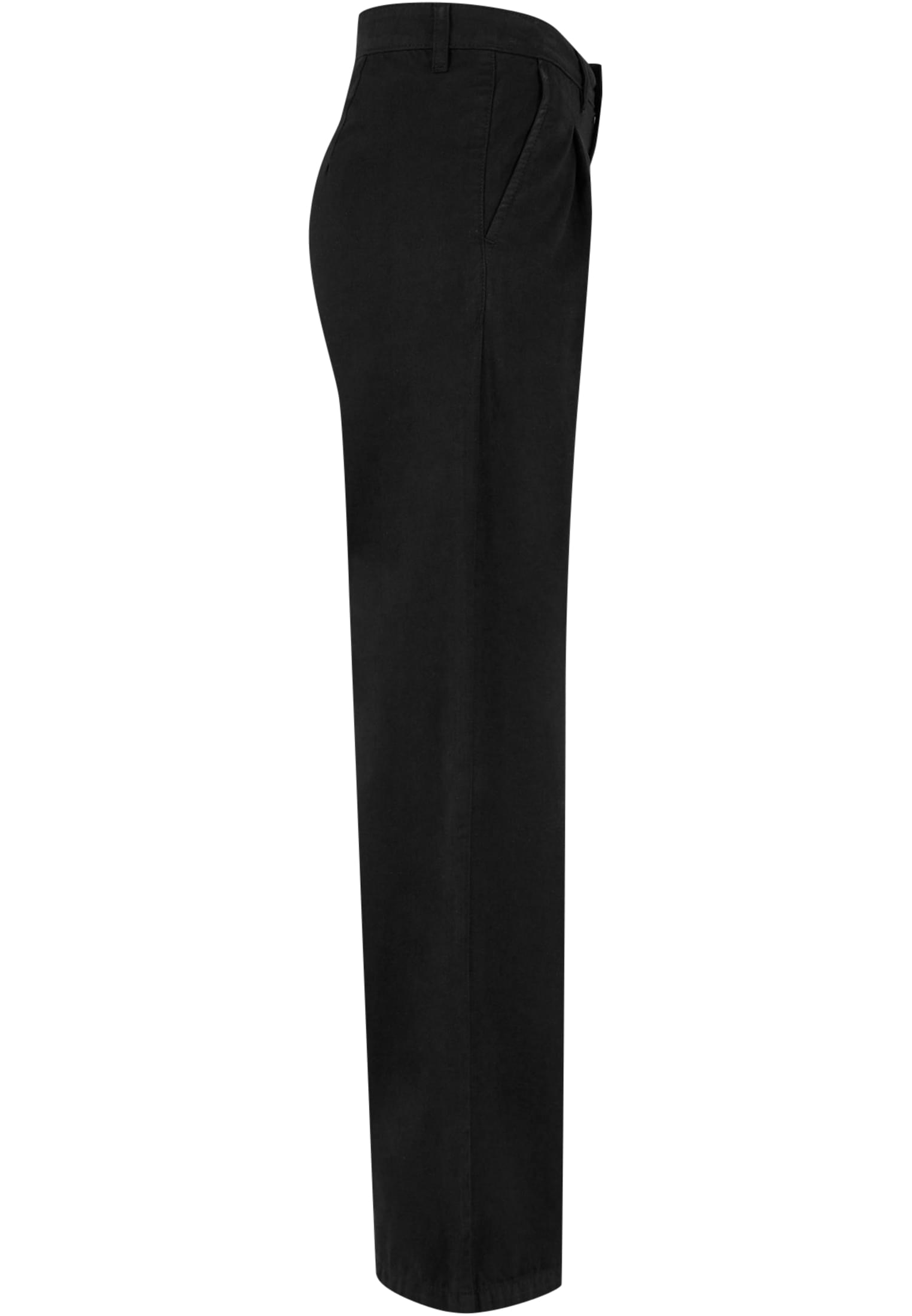 Ladies Organic Pleated Cotton Pants | black