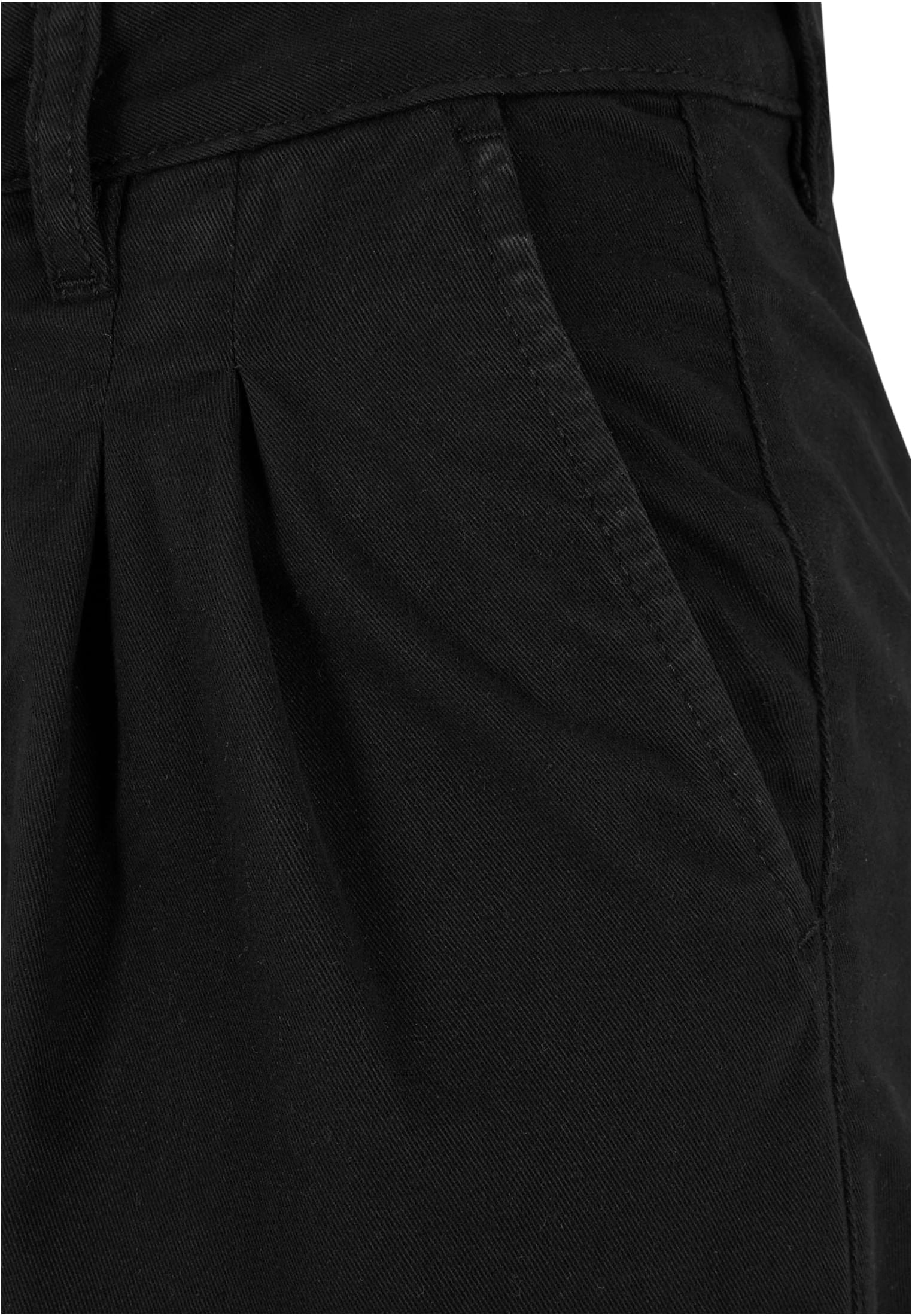 Ladies Organic Pleated Cotton Pants | black