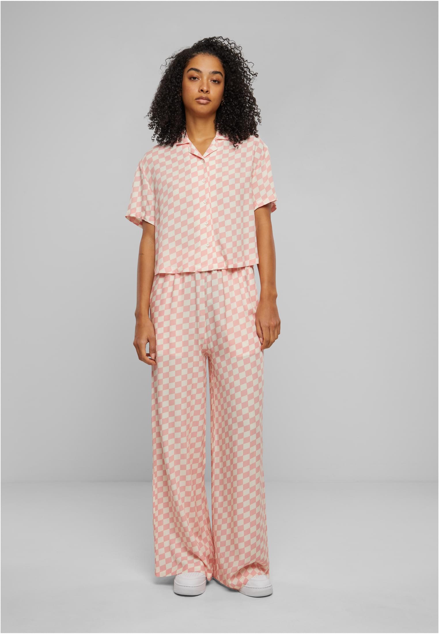 Ladies Viscose Resort Pants | lemonadepinkcheck