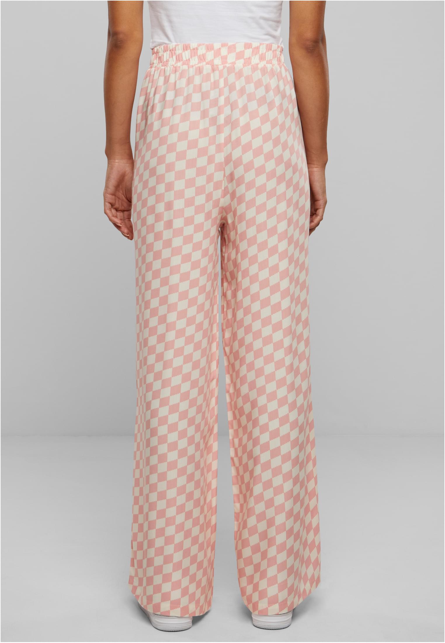 Ladies Viscose Resort Pants | lemonadepinkcheck