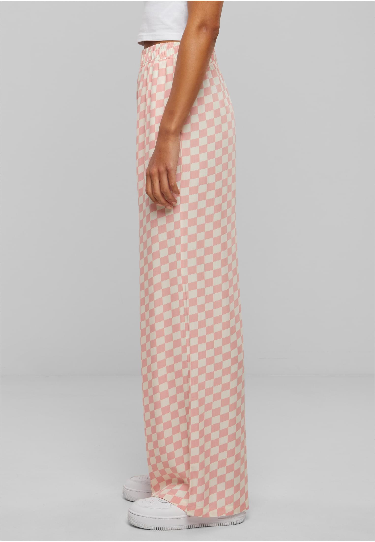 Ladies Viscose Resort Pants | lemonadepinkcheck