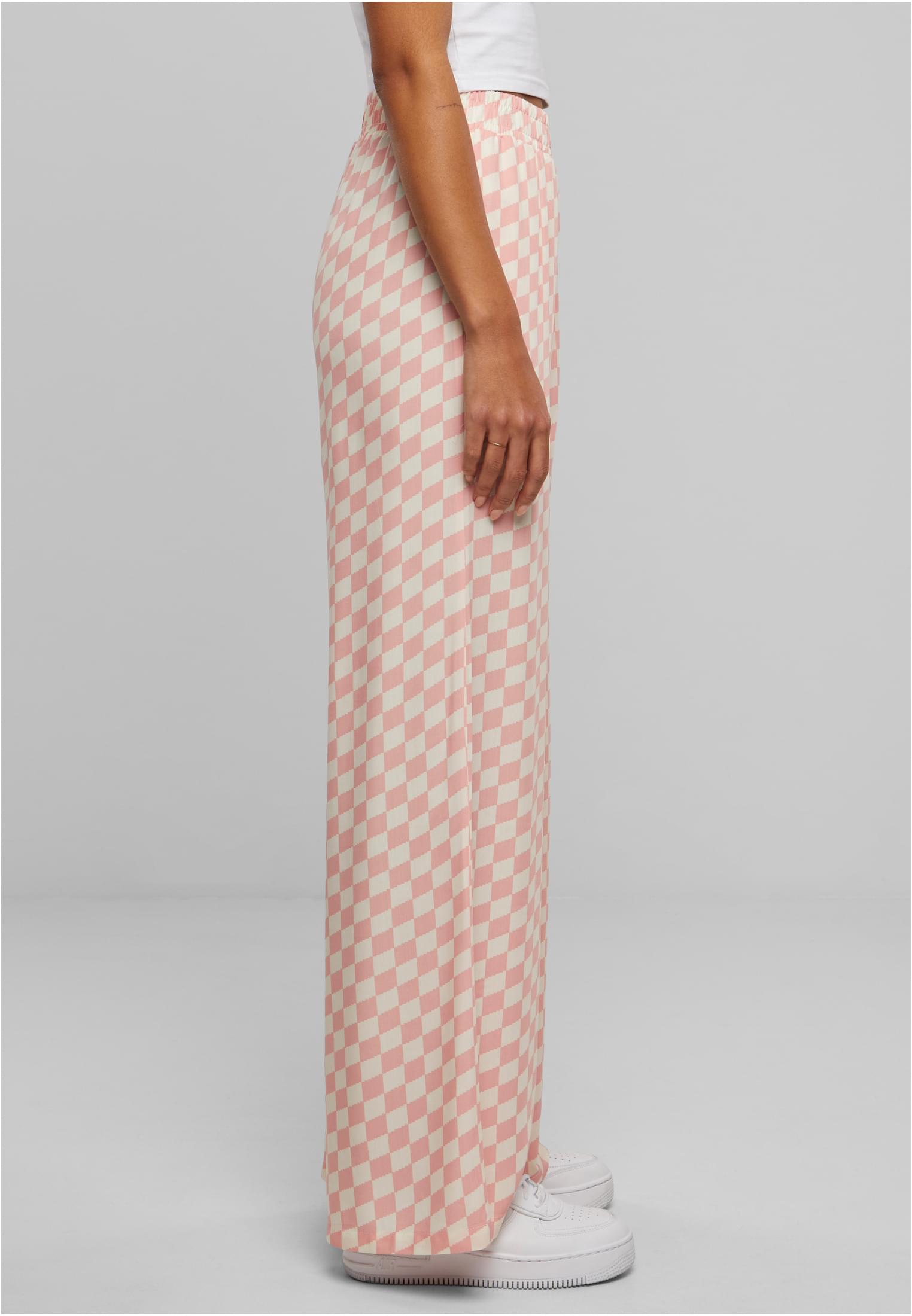 Ladies Viscose Resort Pants | lemonadepinkcheck