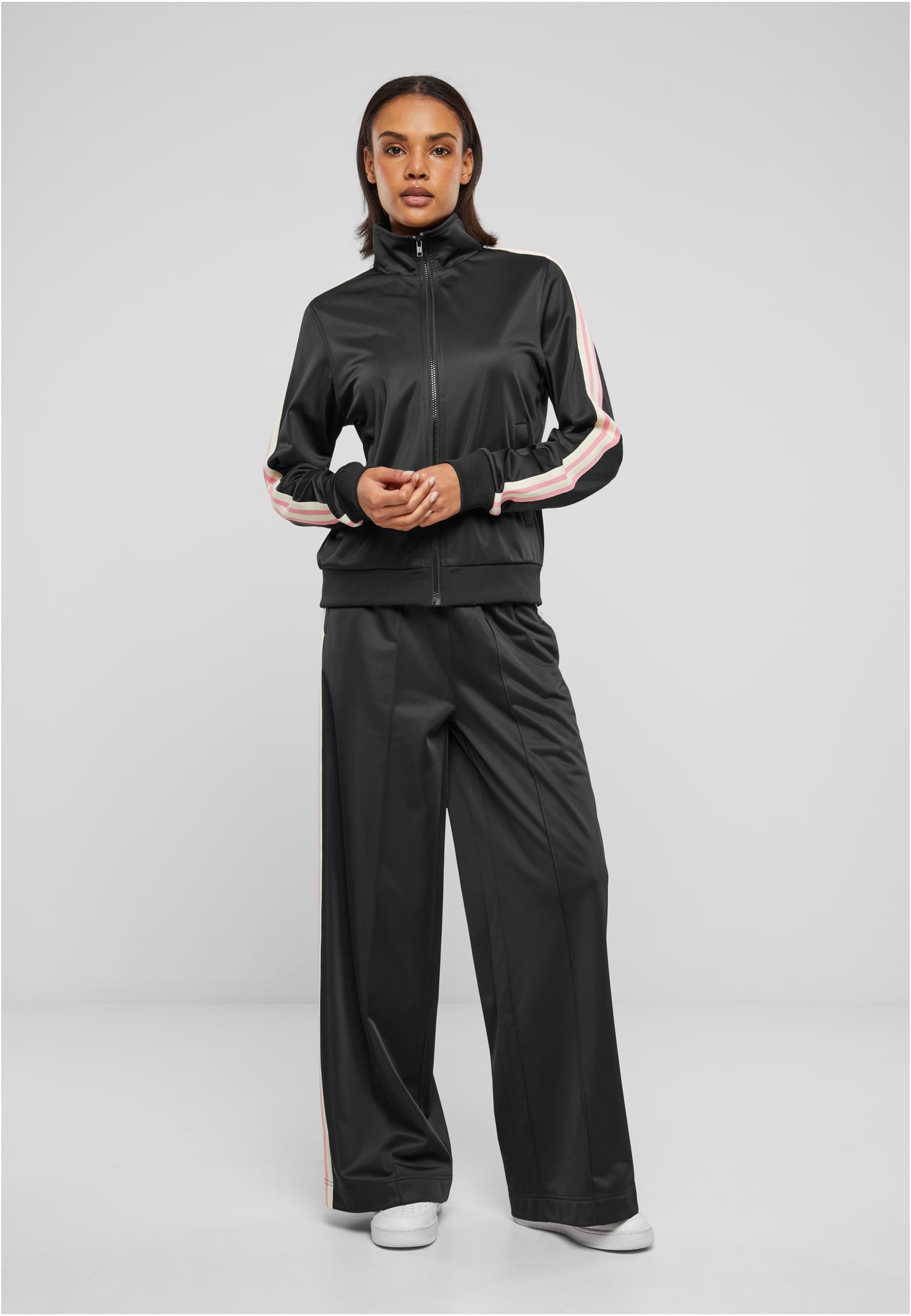 Ladies Pin Tuck Track Pants | black