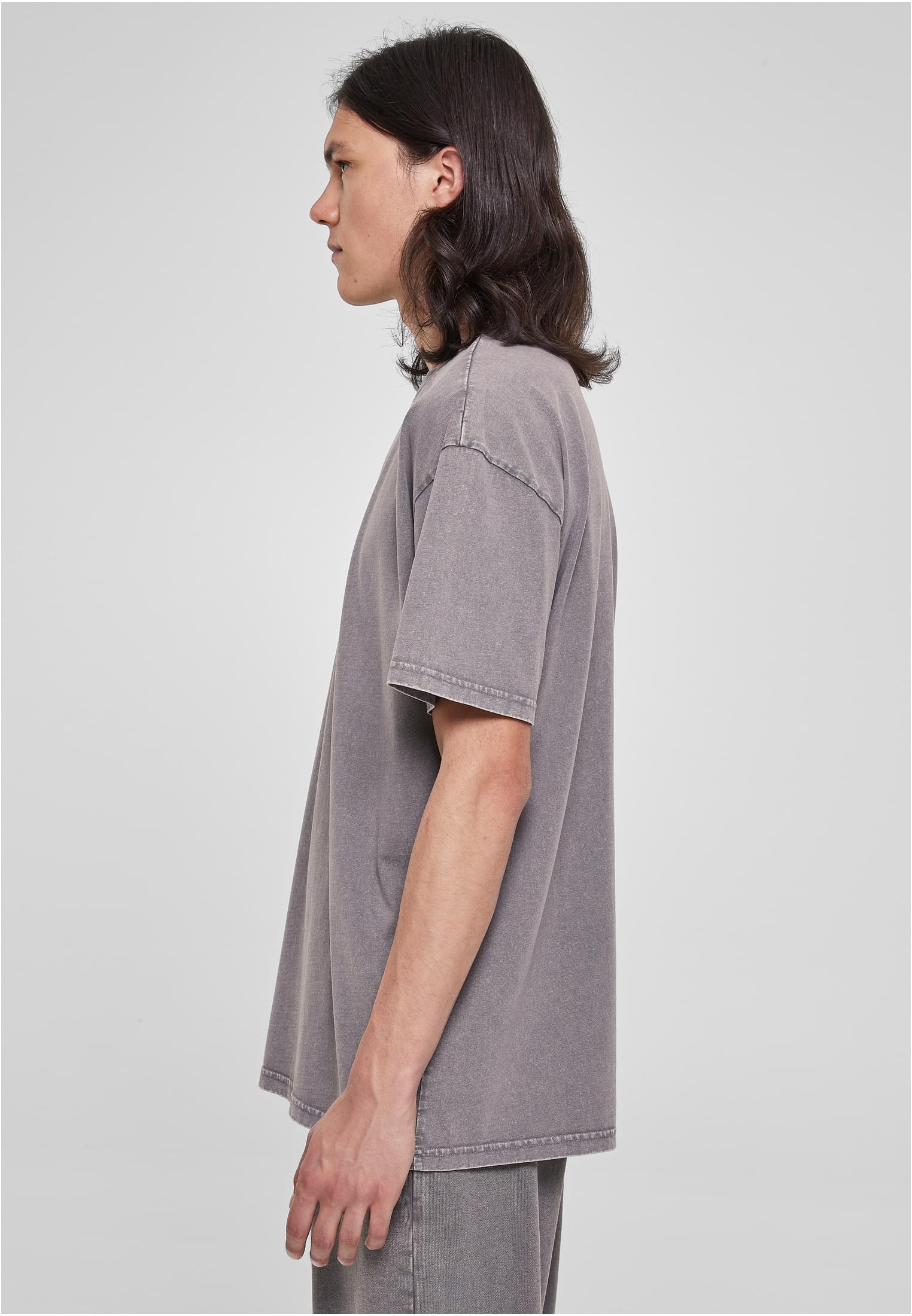 Heavy Oversized Acid Wash Tee | asphalt