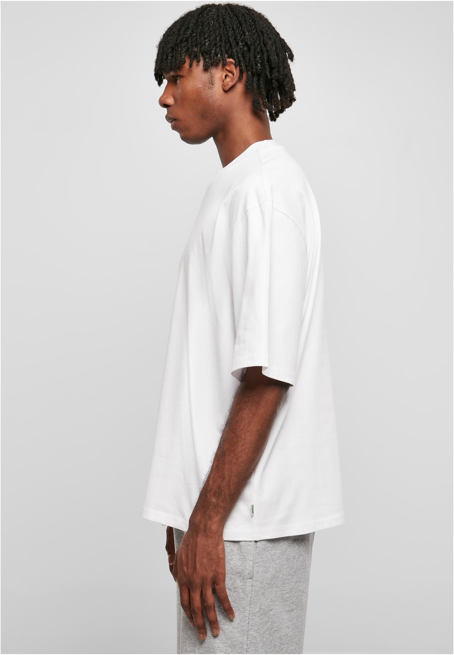 Organic Oversized Sleeve Tee | white