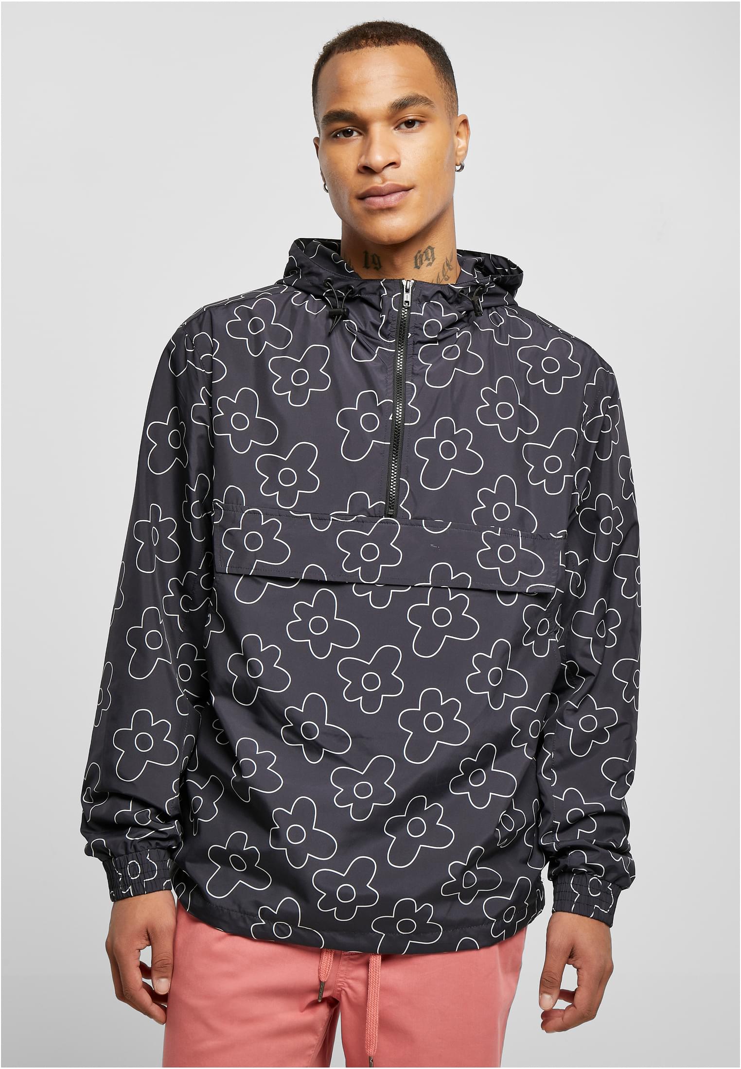 Flower AOP Pull Over Jacket | blackflower