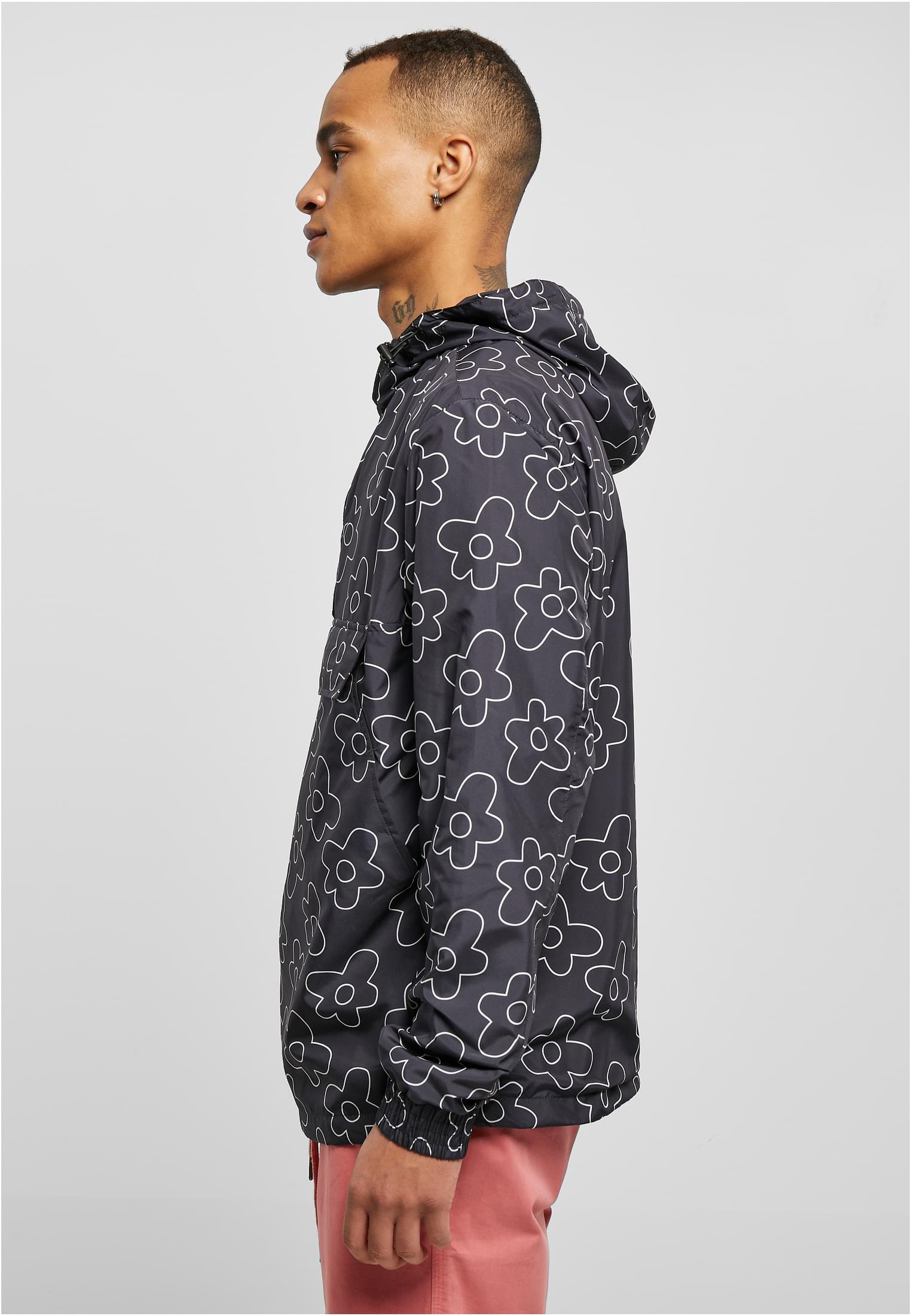 Flower AOP Pull Over Jacket | blackflower