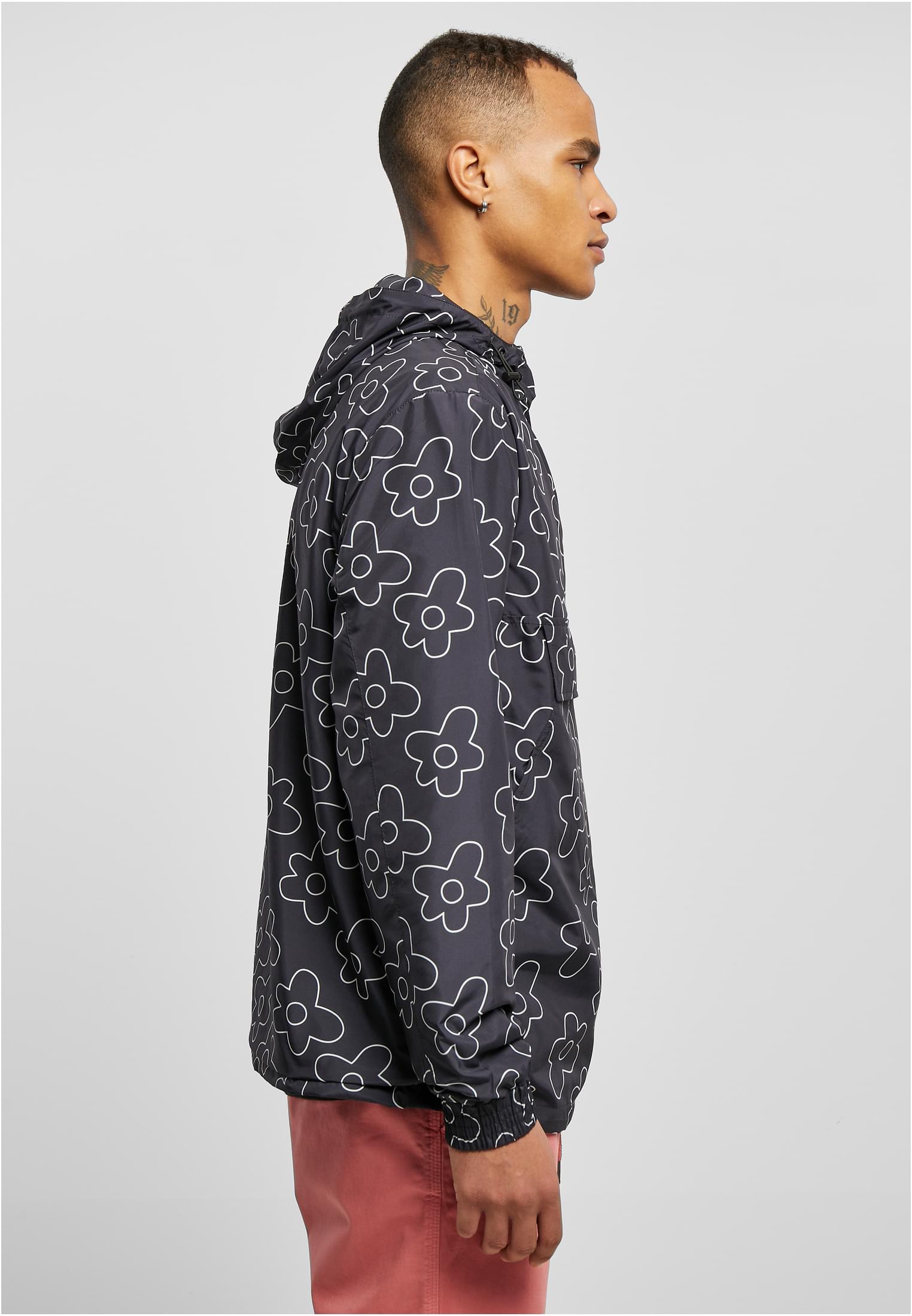 Flower AOP Pull Over Jacket | blackflower