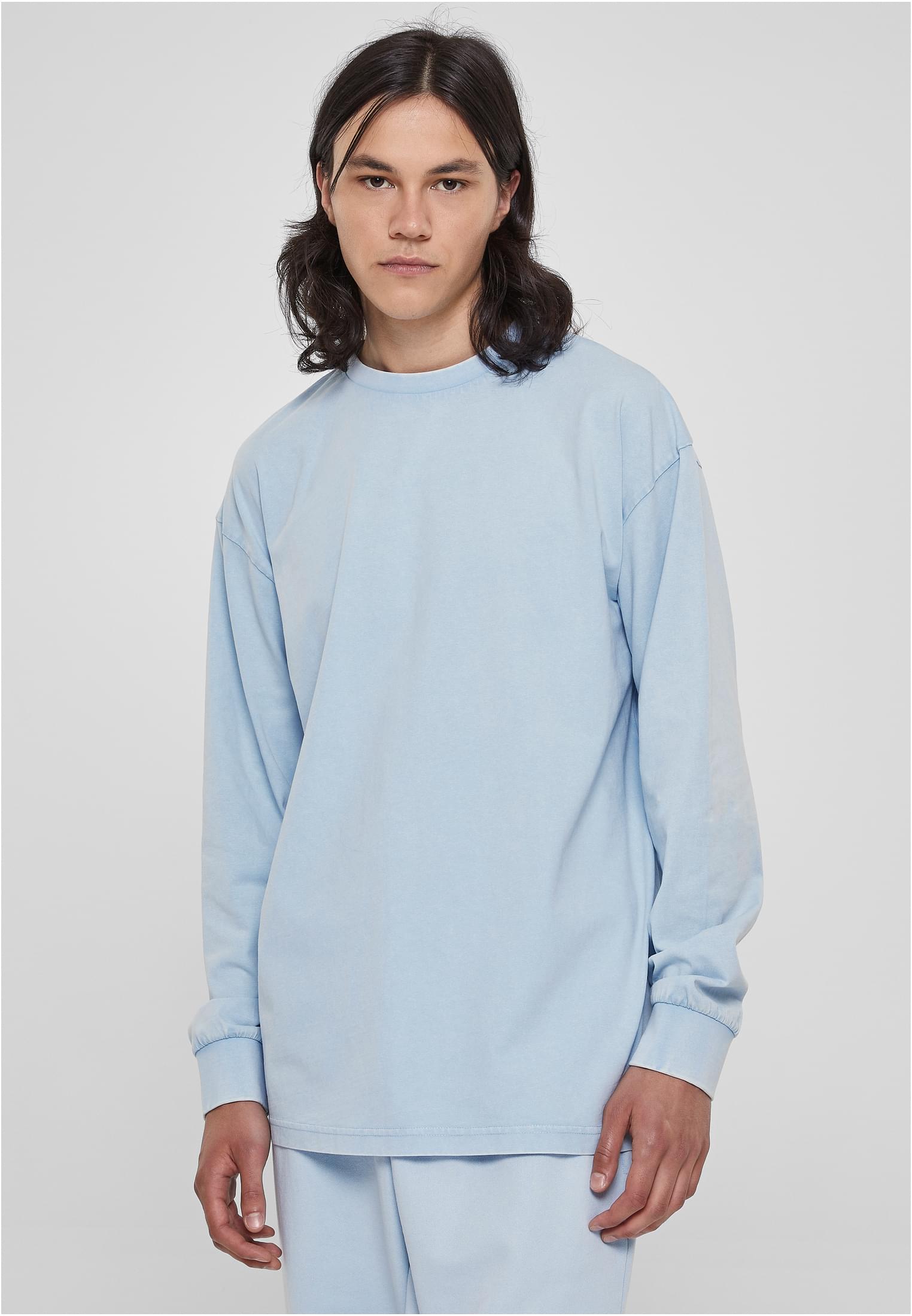 Heavy Boxy Acid Wash Longsleeve | balticblue