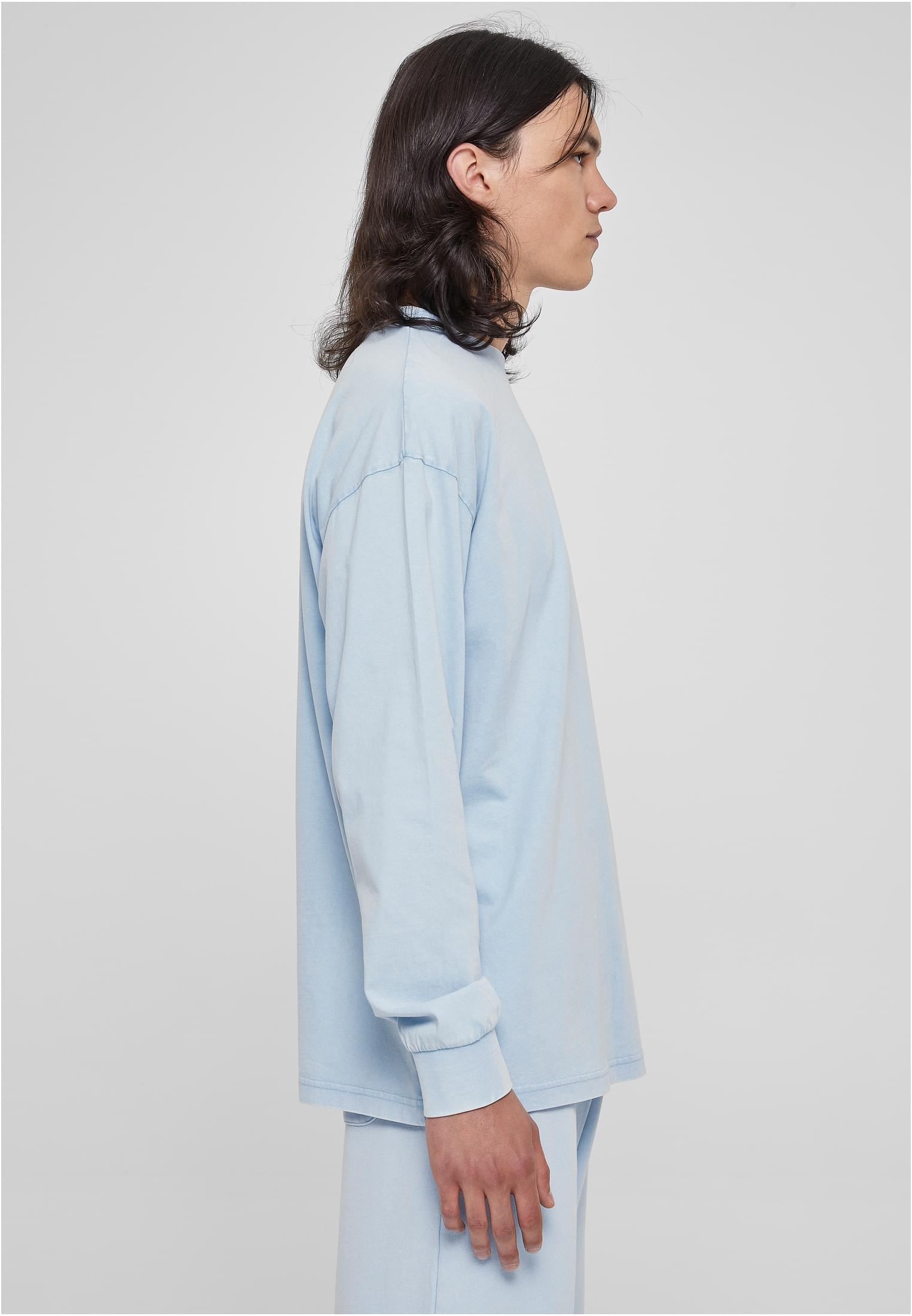 Heavy Boxy Acid Wash Longsleeve | balticblue