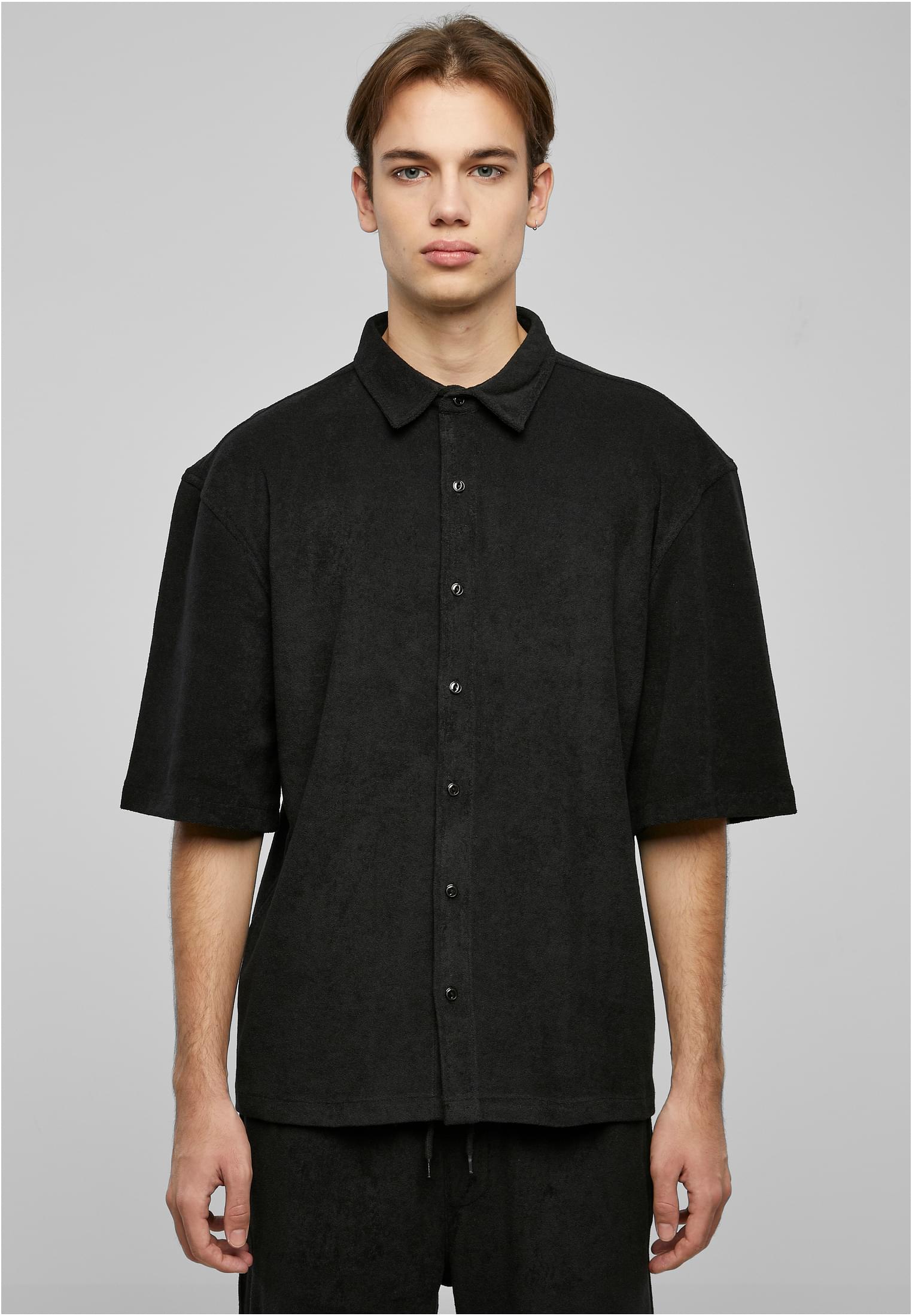 Boxy Towel Shirt | black