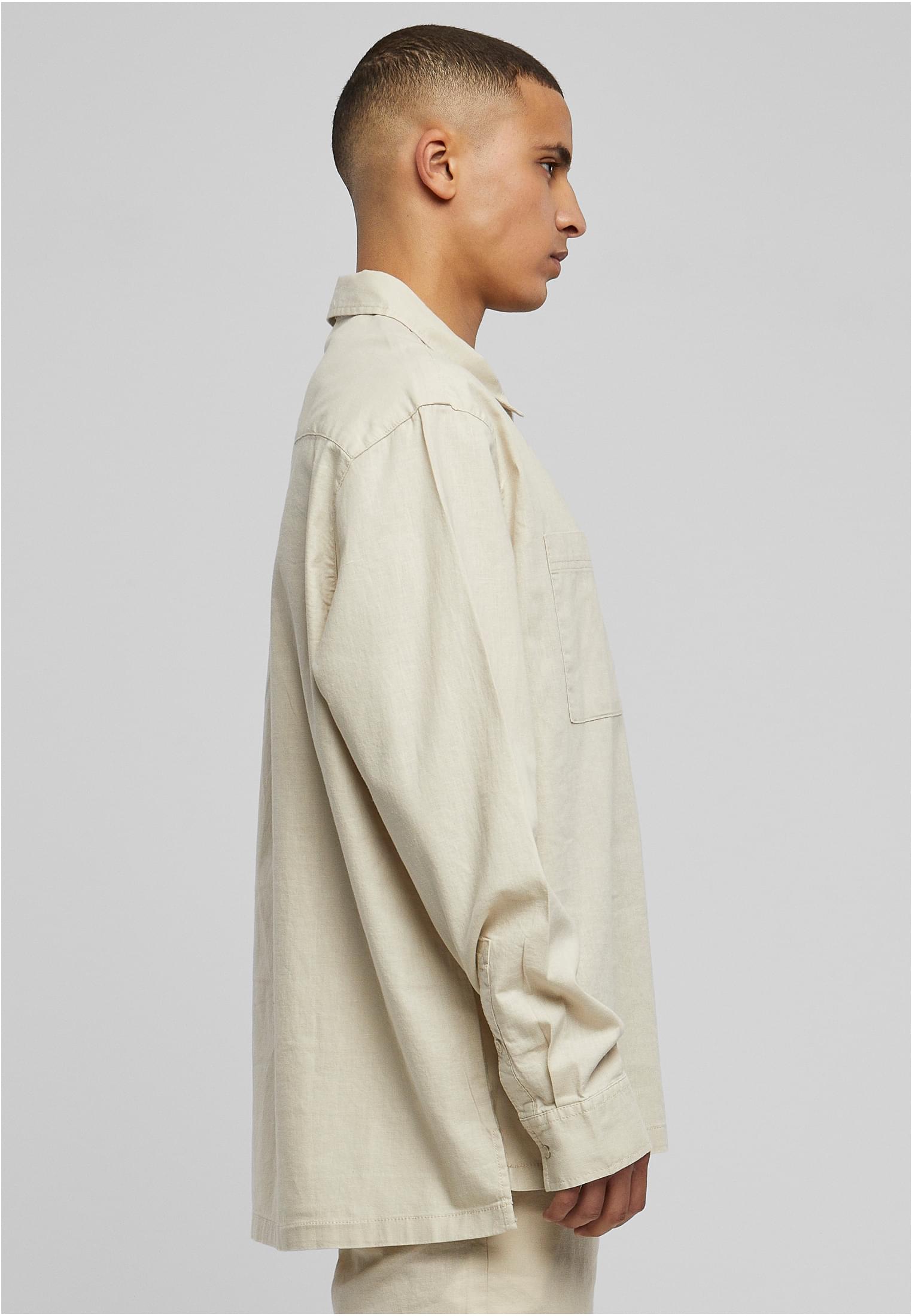 Cotton Linen Half Zip Shirt | softseagrass