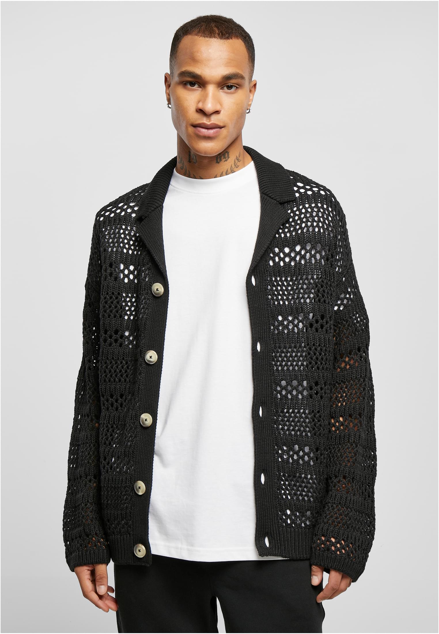 Crocheted Cardigan | black