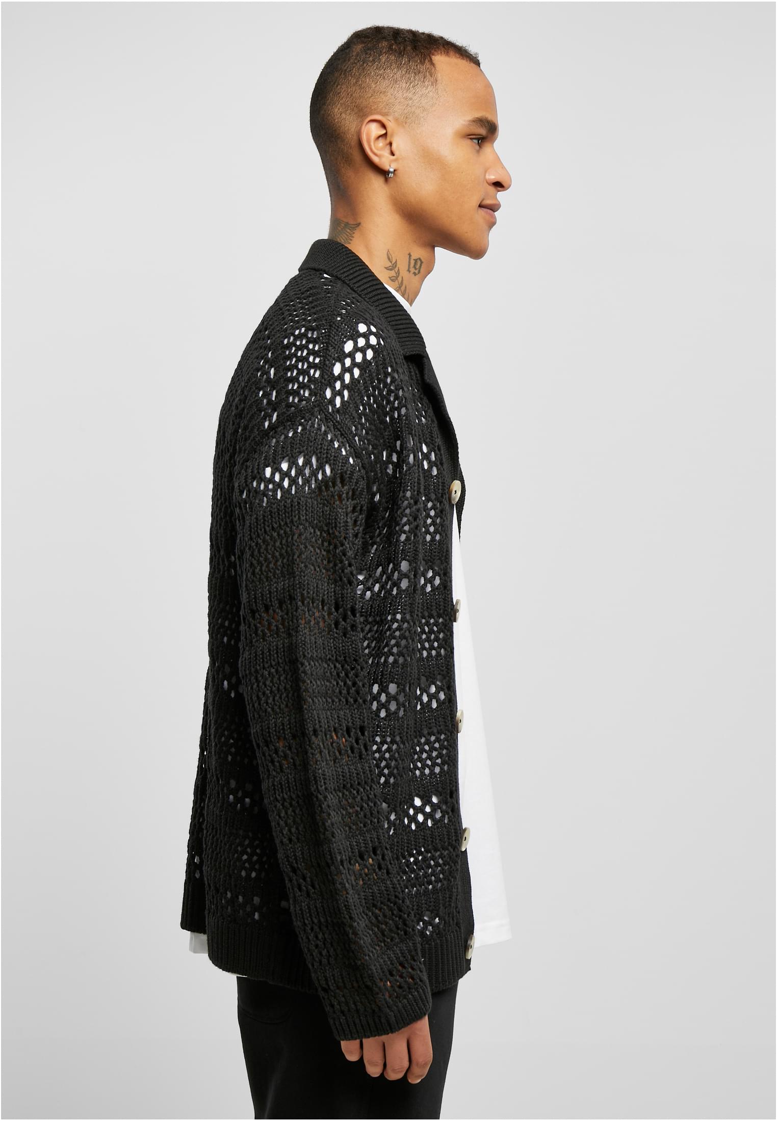 Crocheted Cardigan | black