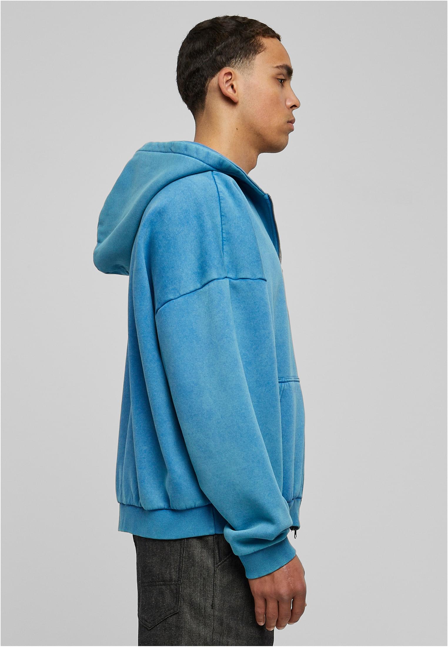 Heavy Stone Washed 90's Zip Hoodie | royal