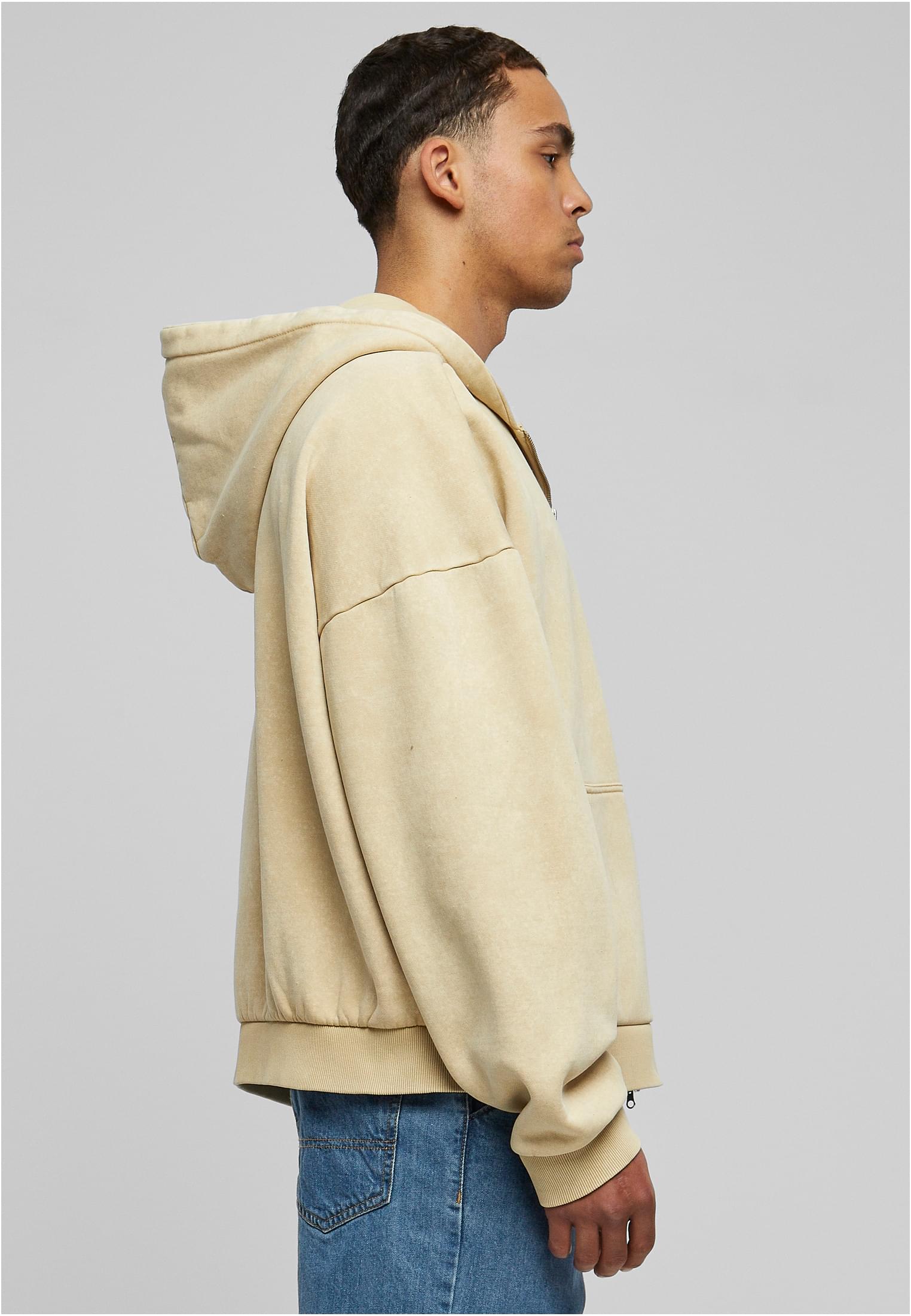 Heavy Stone Washed 90's Zip Hoodie | unionbeige