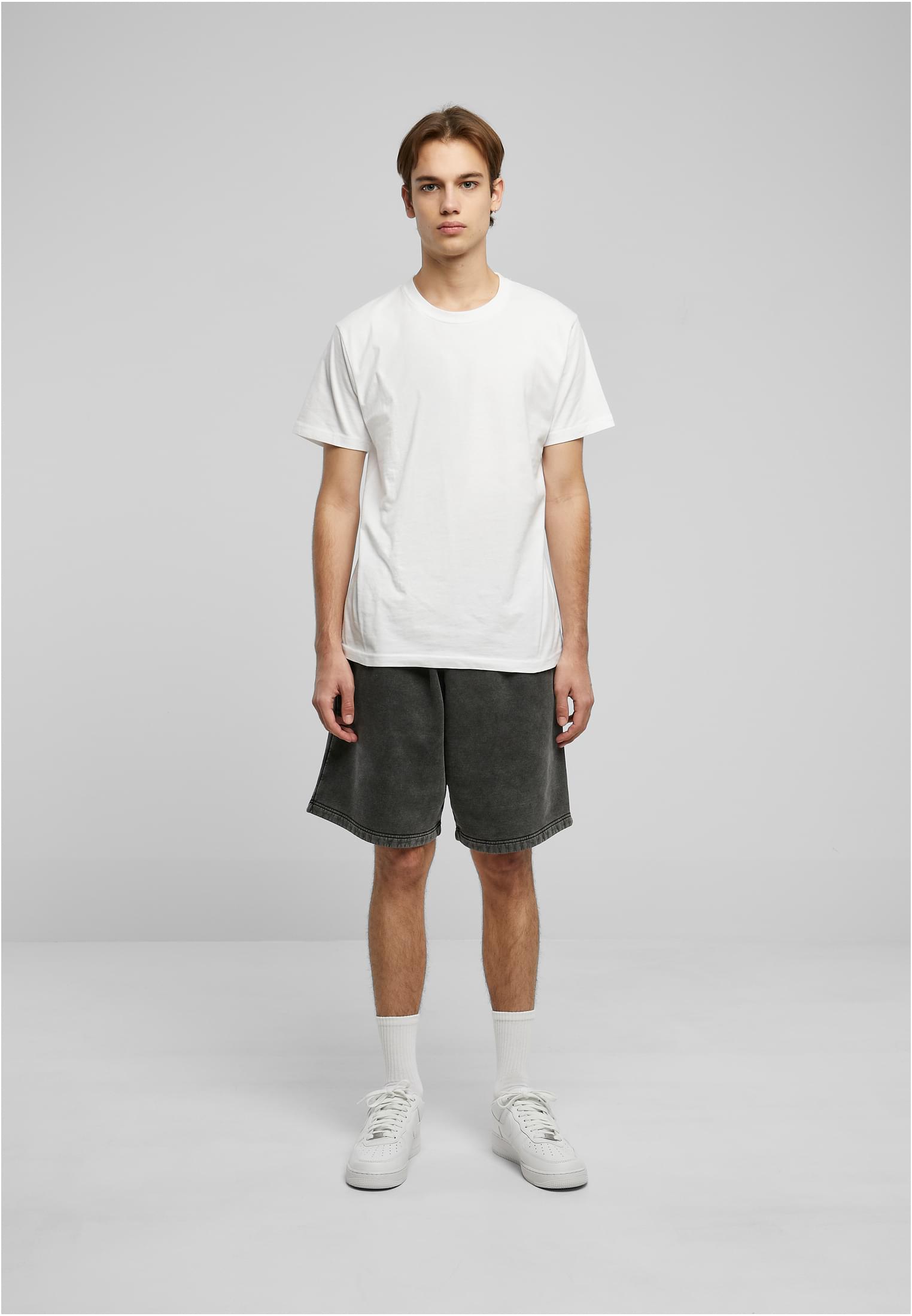 Heavy Stone Washed Sweat Shorts | black