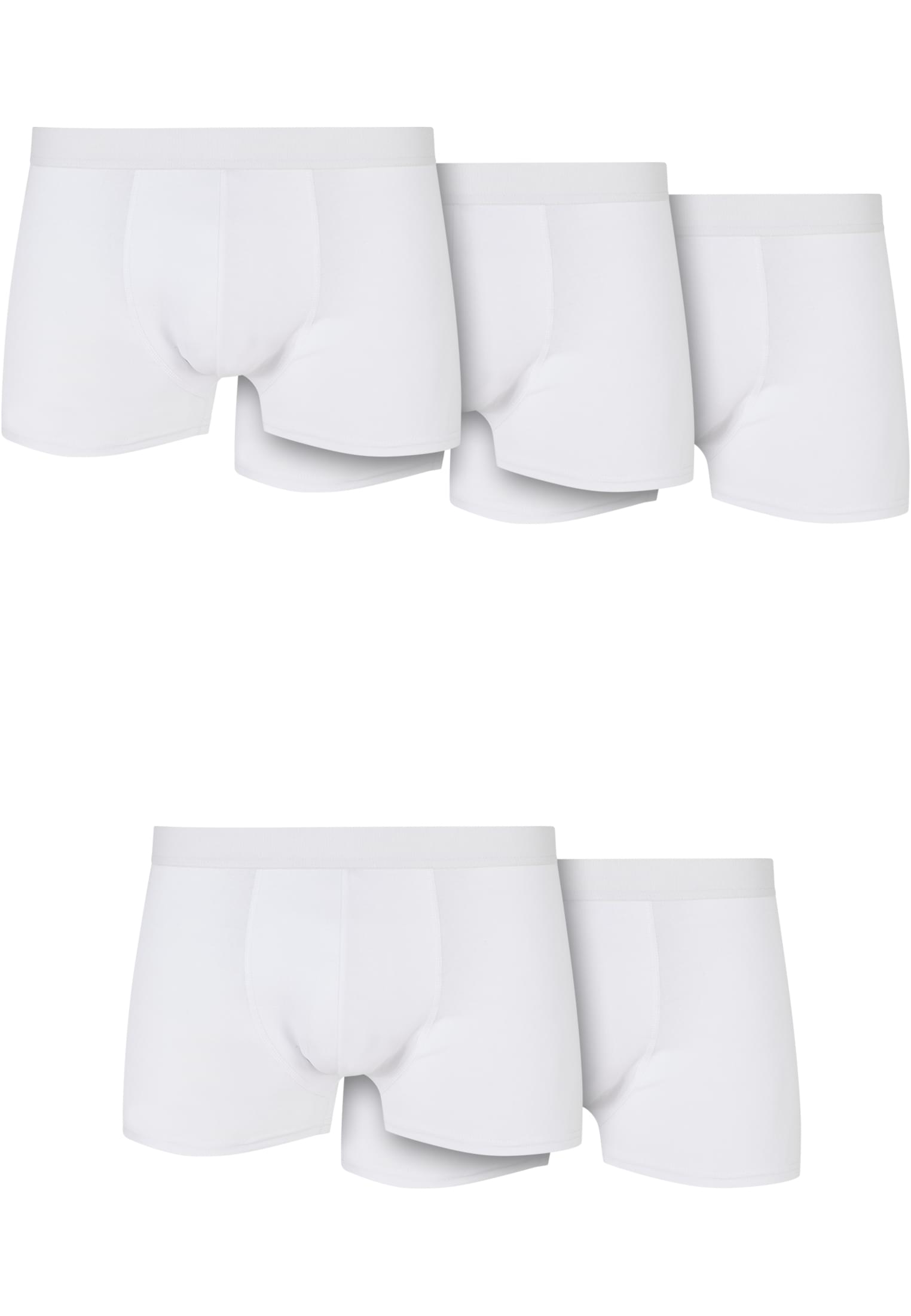 Solid Organic Cotton Boxer Shorts 5-Pack | white+white+white+white+white