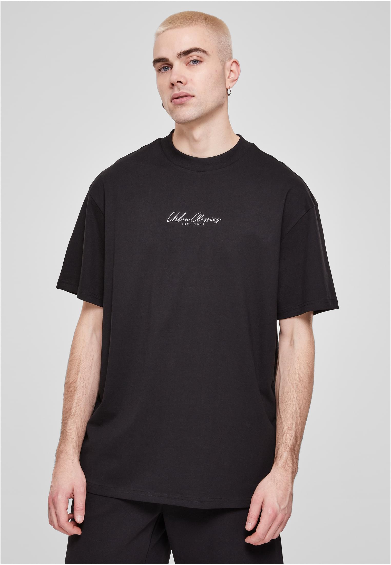 Oversized Mid Embroidery Tee | black