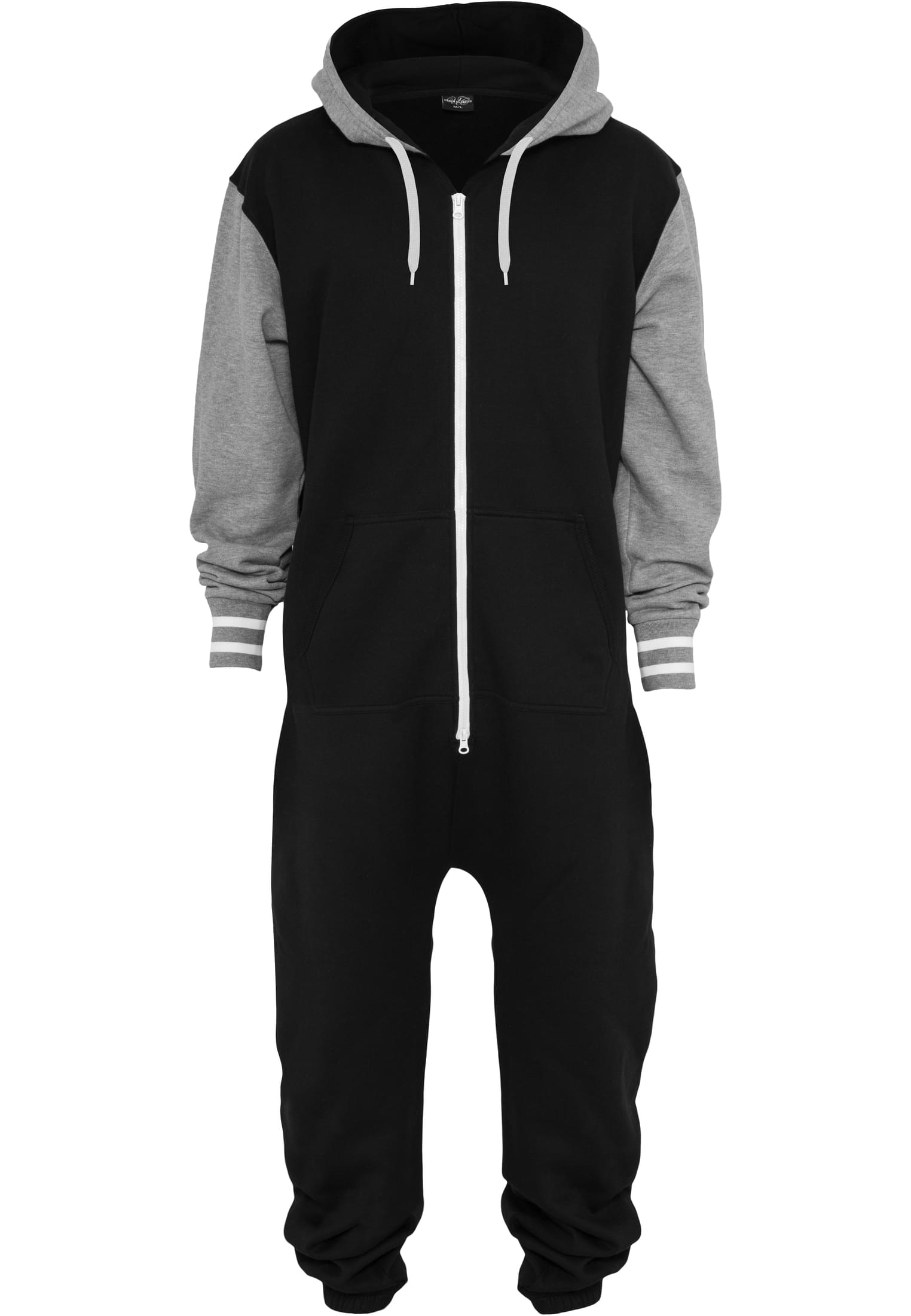 College Sweat Jumpsuit | blk/gry