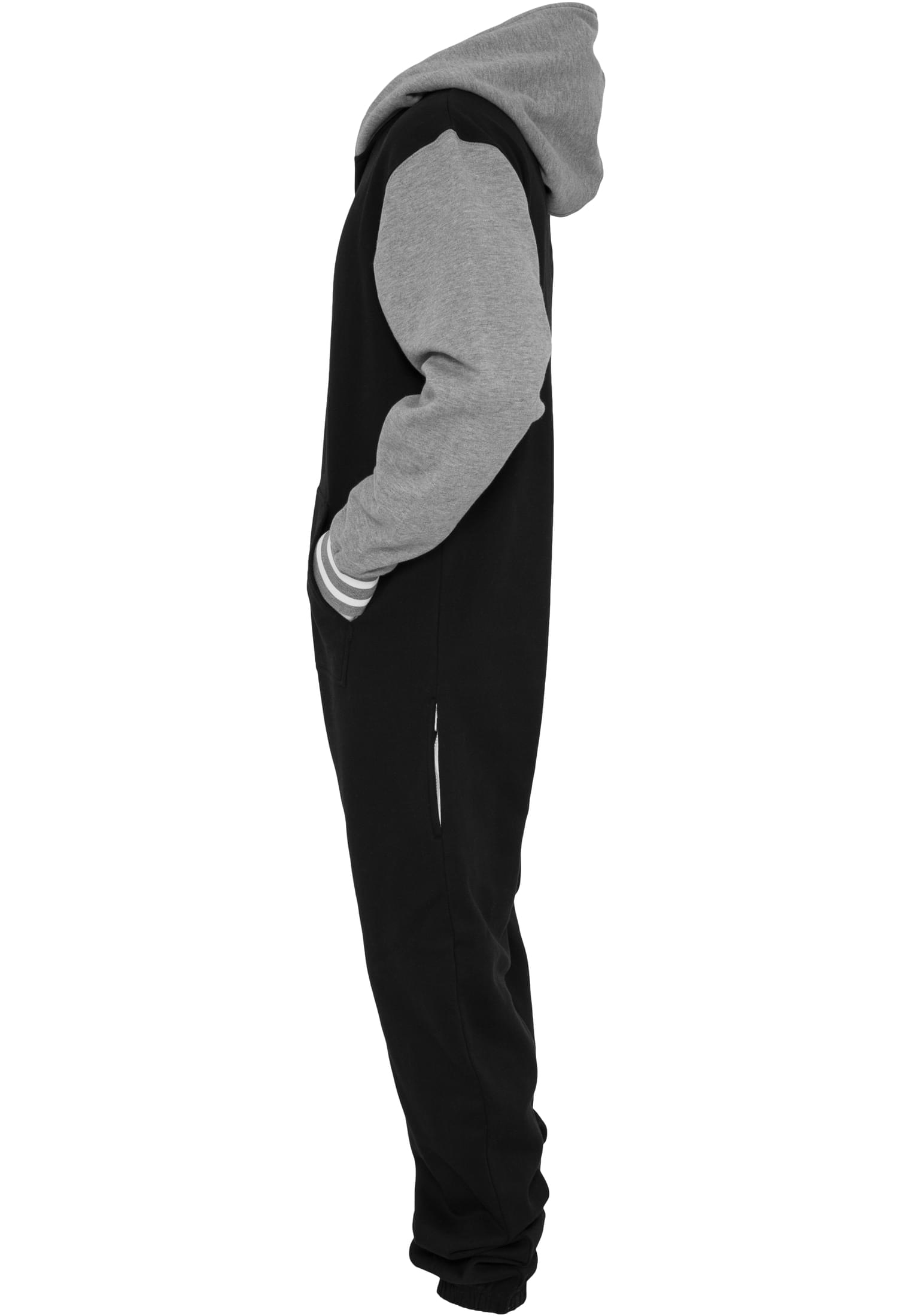 College Sweat Jumpsuit | blk/gry