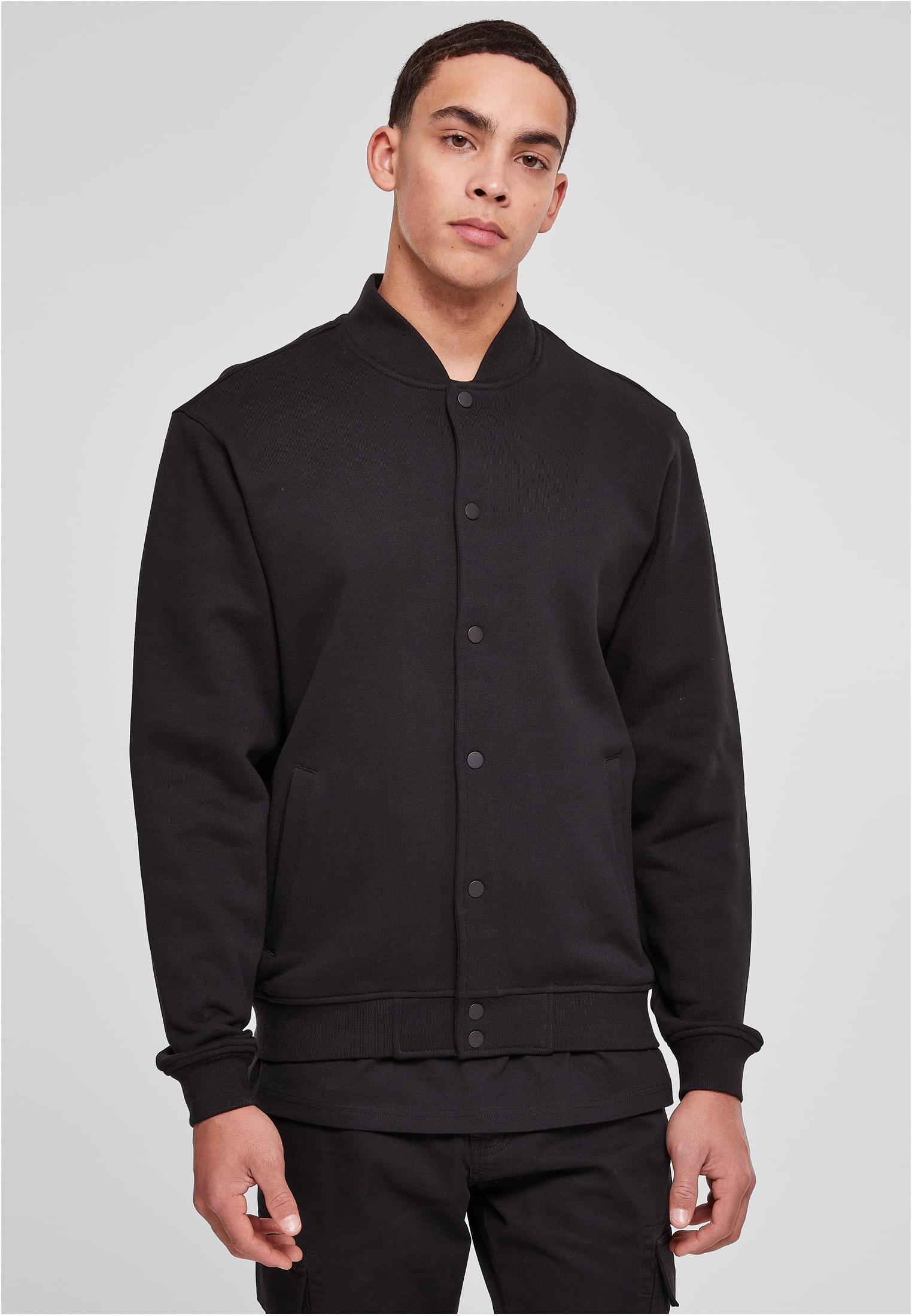 Ultra Heavy Solid College Jacket | black